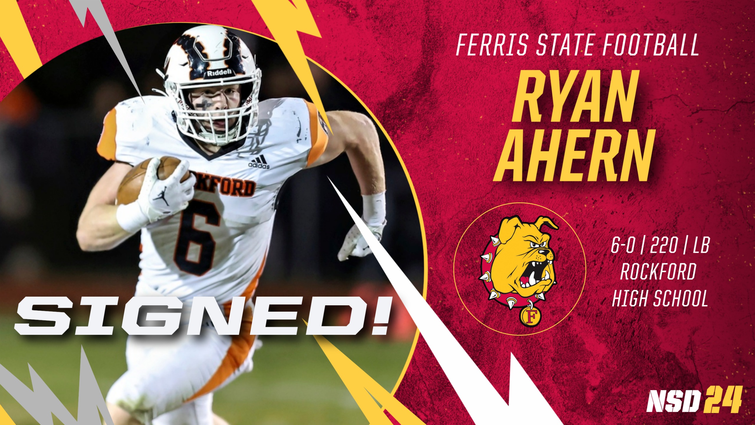 2024 Ferris State Football Signee: Ryan Ahern