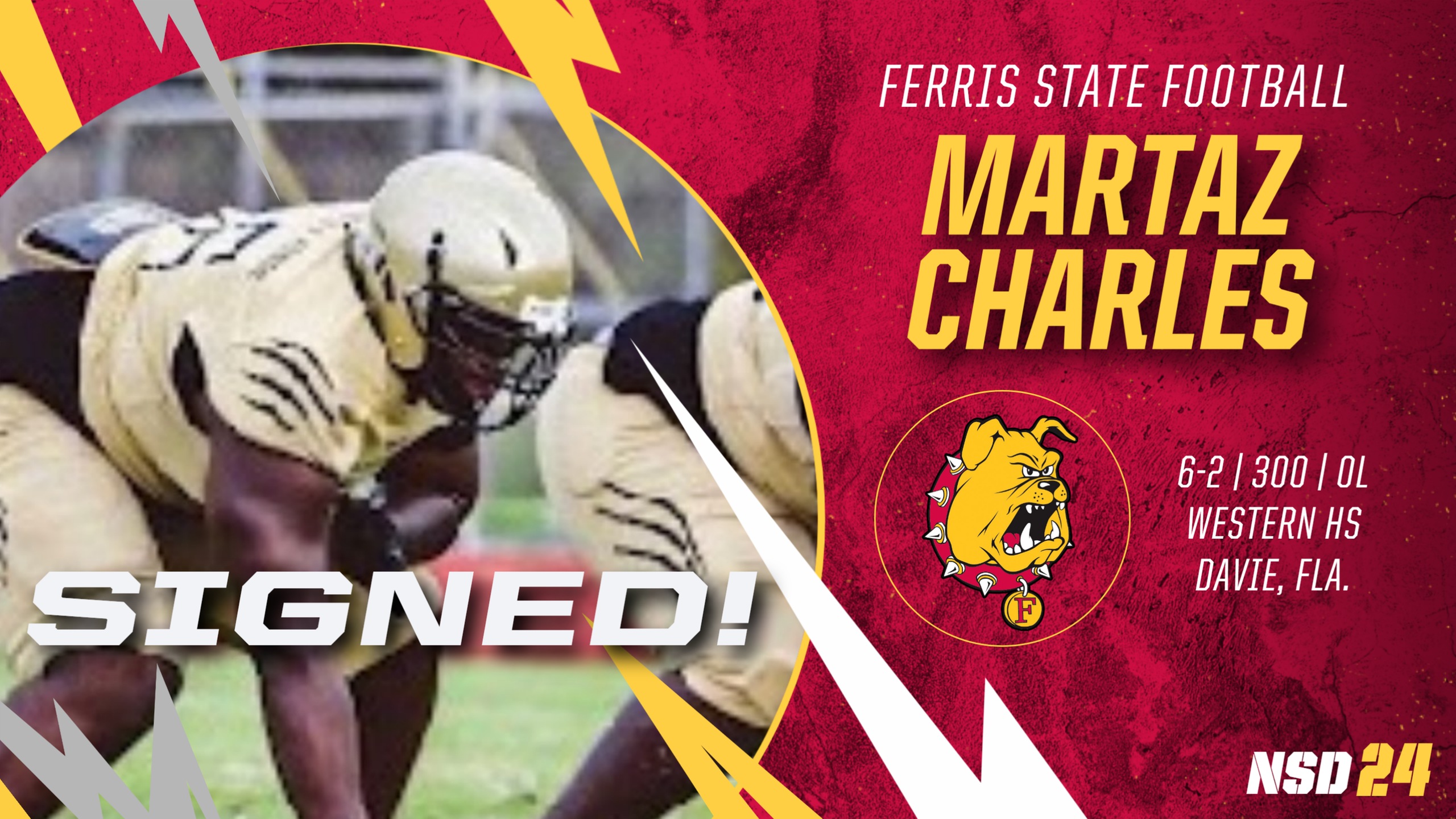 2024 Ferris State Football Signee: Martaz Charles