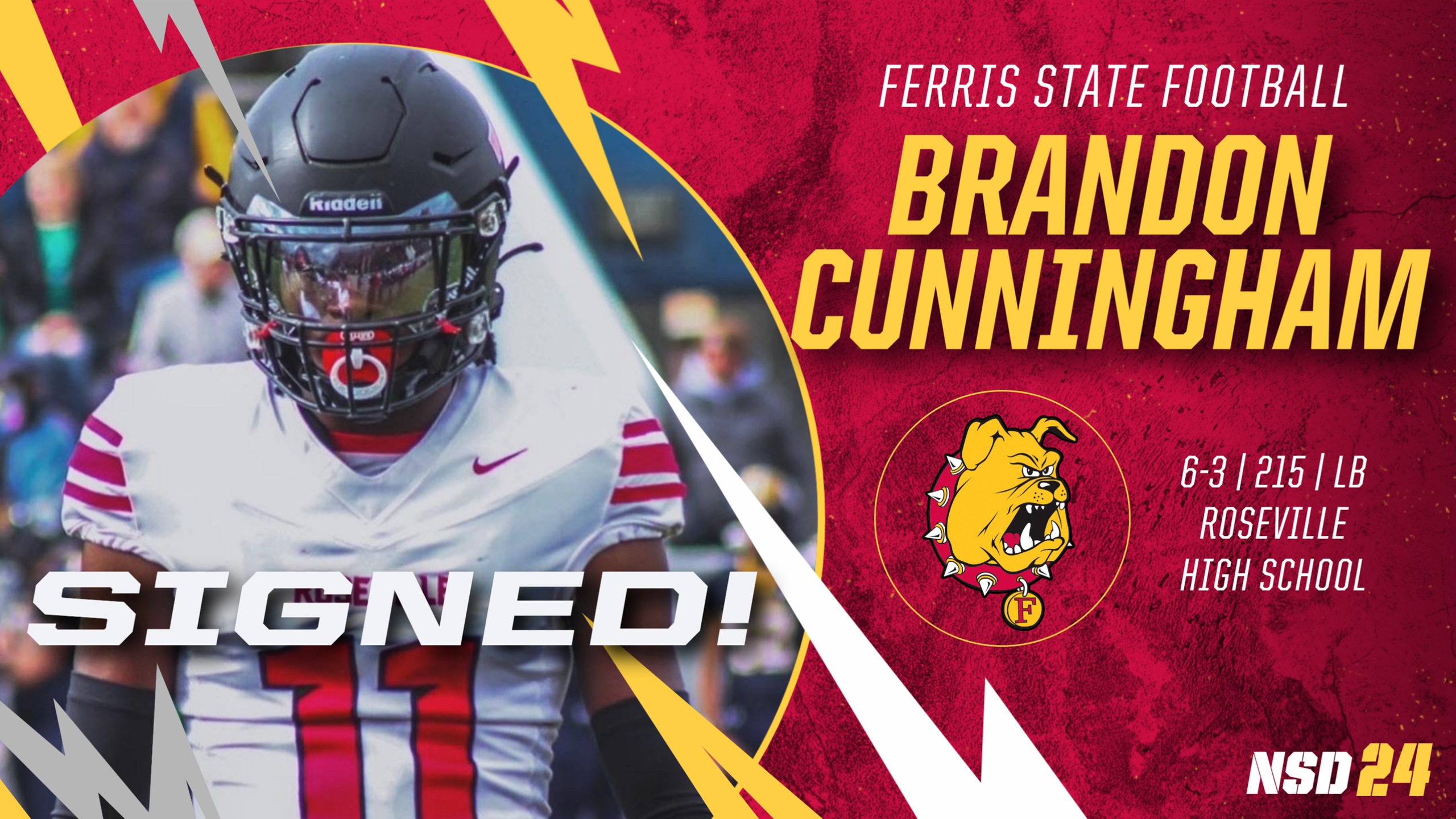 2024 Ferris State Football Signee: Brandon Cunningham