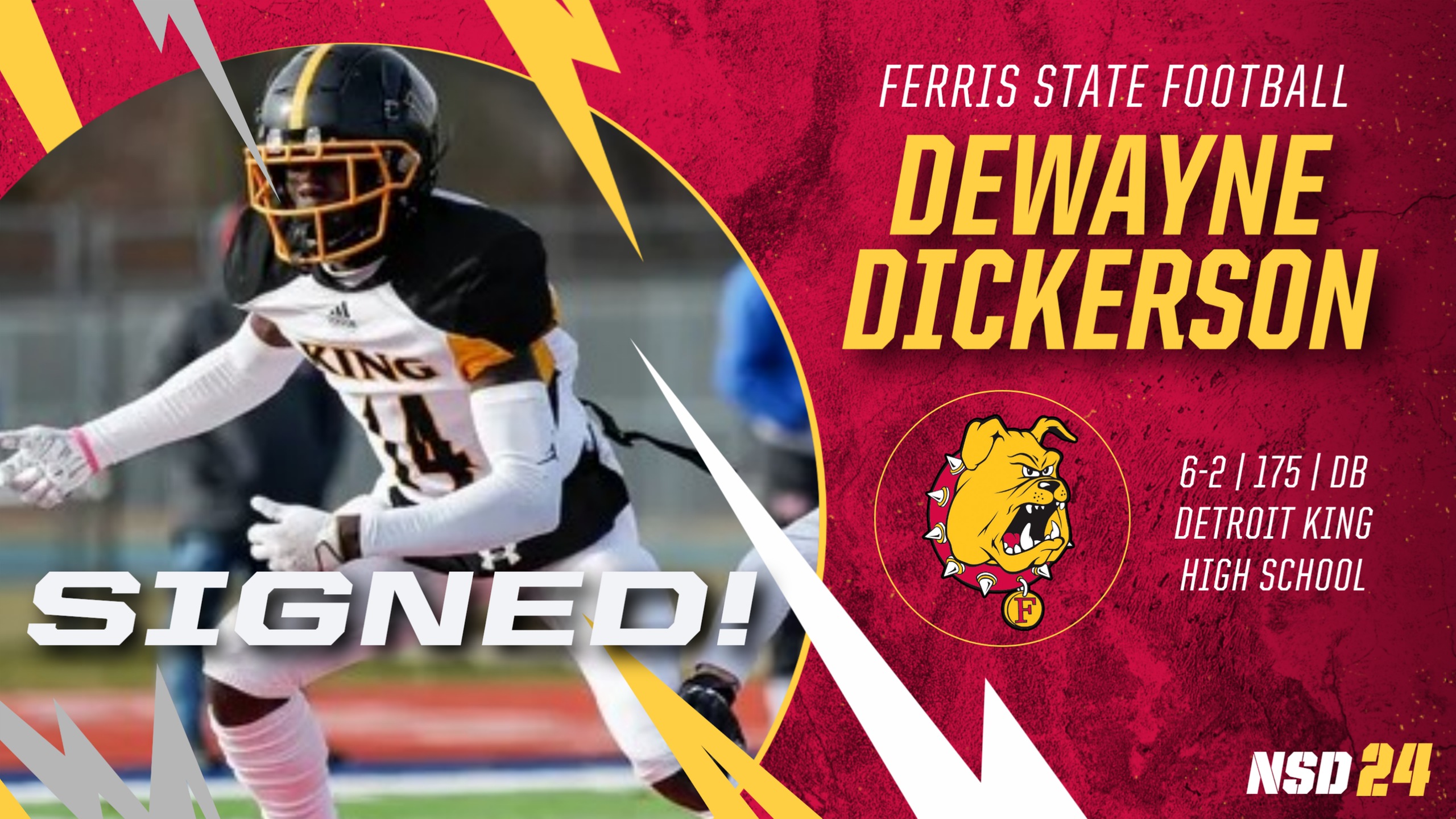 2024 Ferris State Football Signee: DeWayne Dickerson