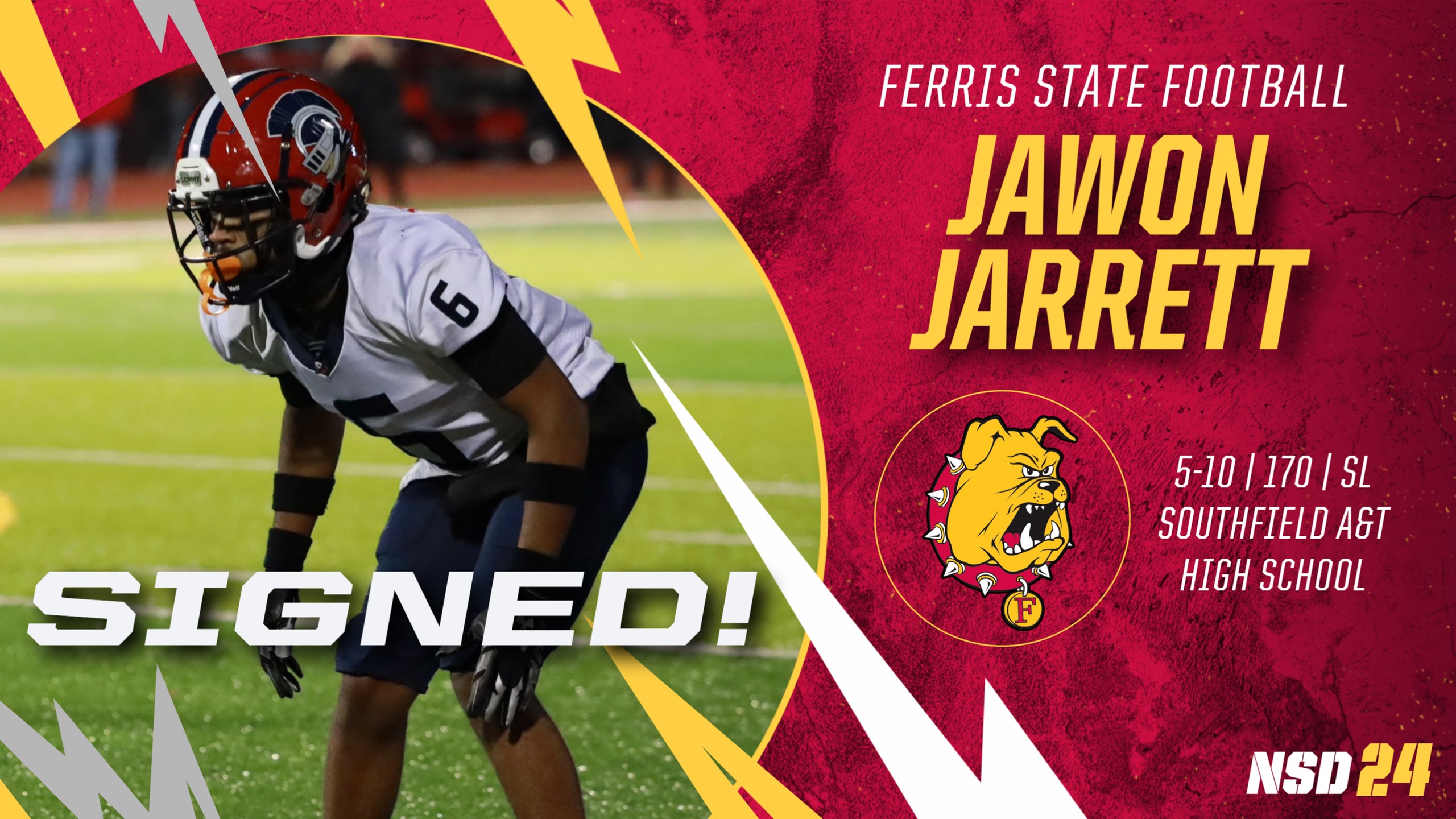 2024 Ferris State Football Signee: Jawon Jarrett