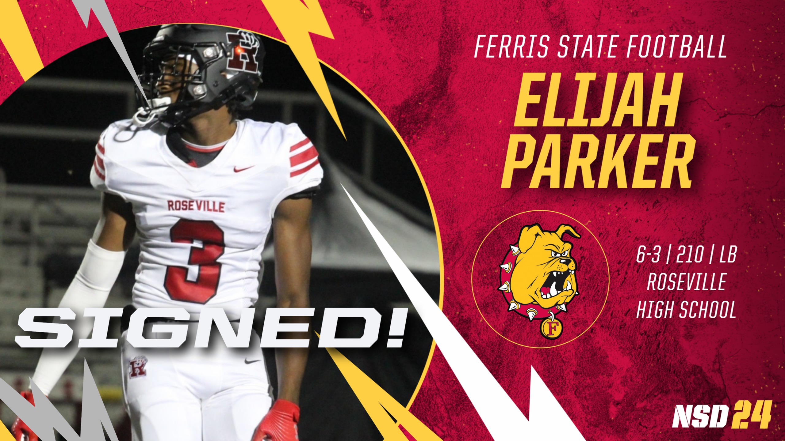 2024 Ferris State Football Signee: Elijah Parker