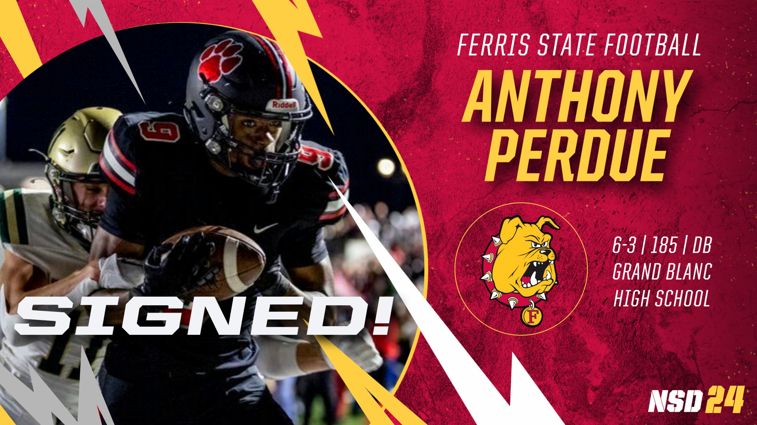 2024 Ferris State Football Signee: Anthony Perdue