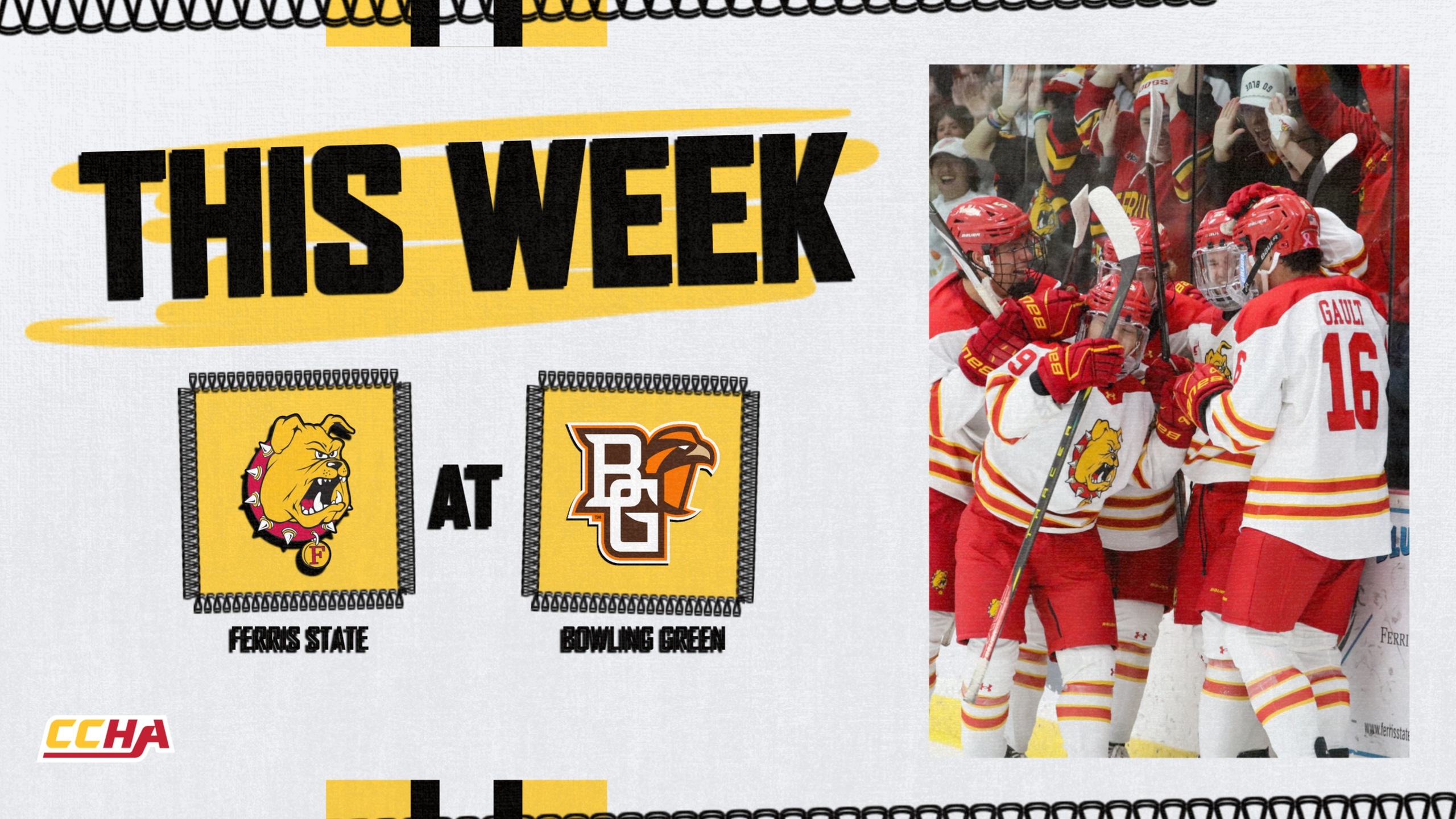 PREVIEW: Bulldog Hockey Takes On Bowling Green In CCHA Play This Weekend In Ohio