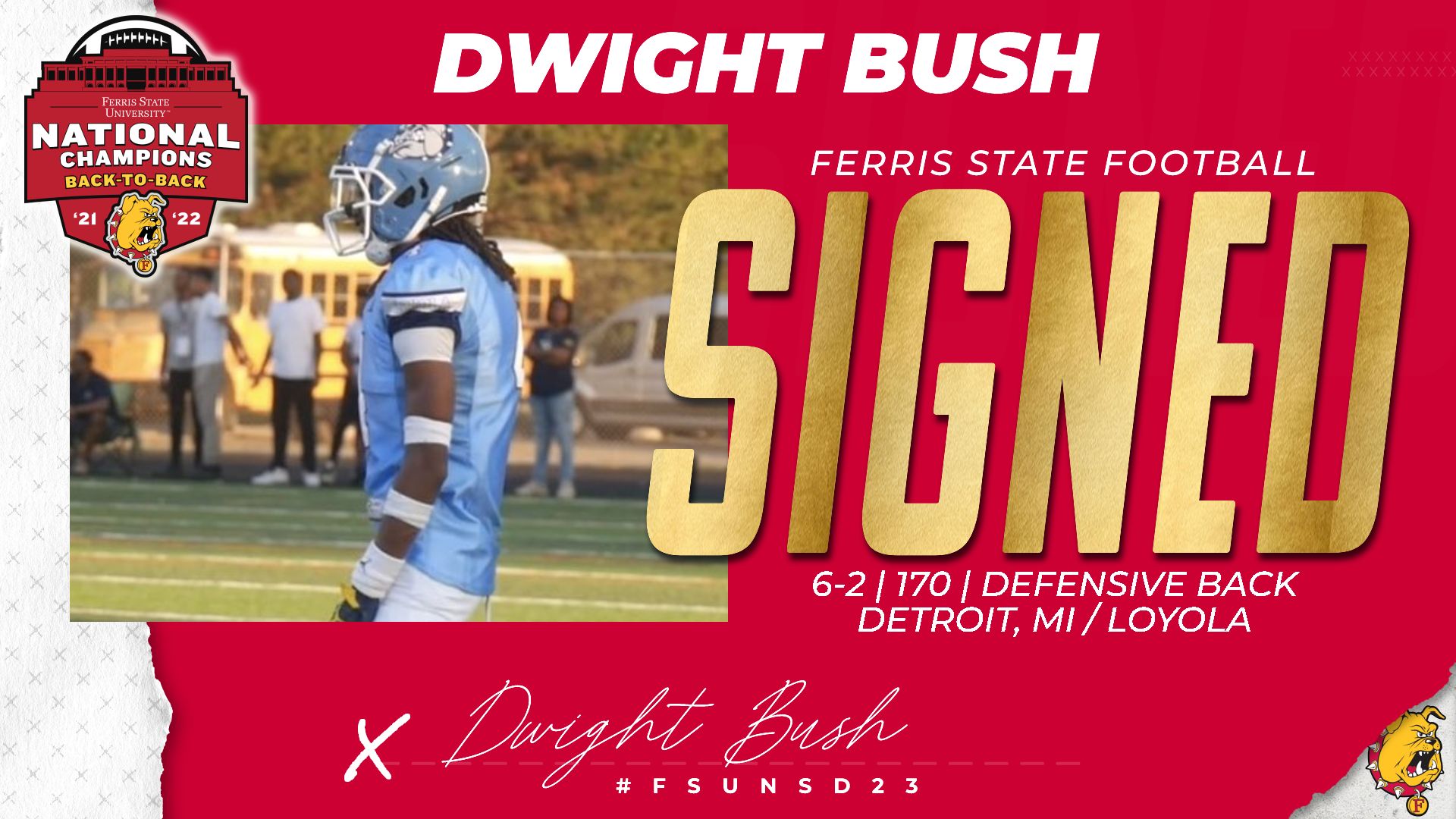 2023 Ferris State Football Signee: Dwight Bush