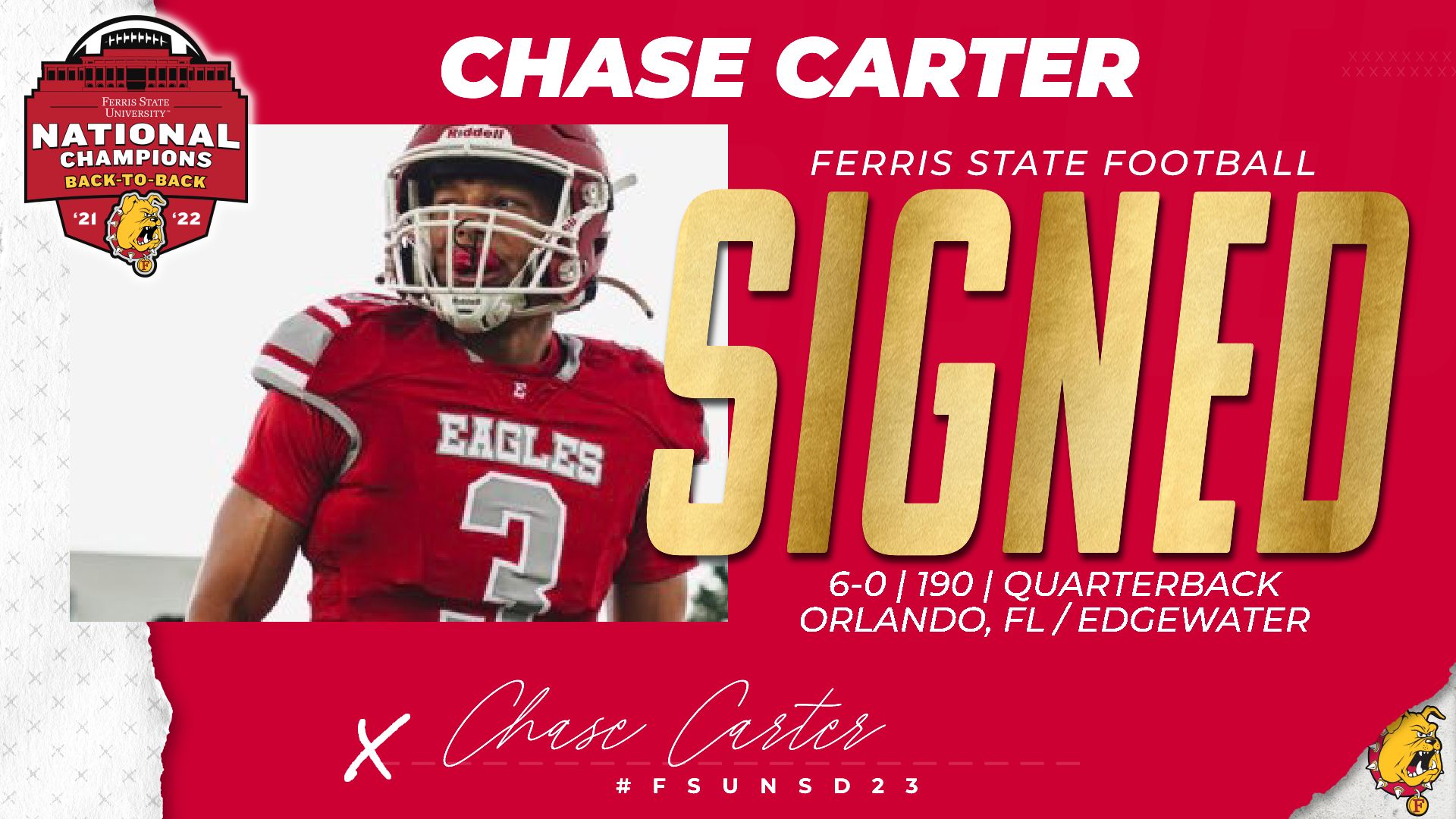 2023 Ferris State Football Signee: Chase Carter