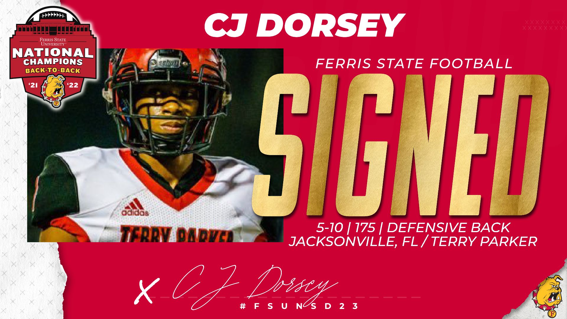 2023 Ferris State Football Signee: CJ Dorsey