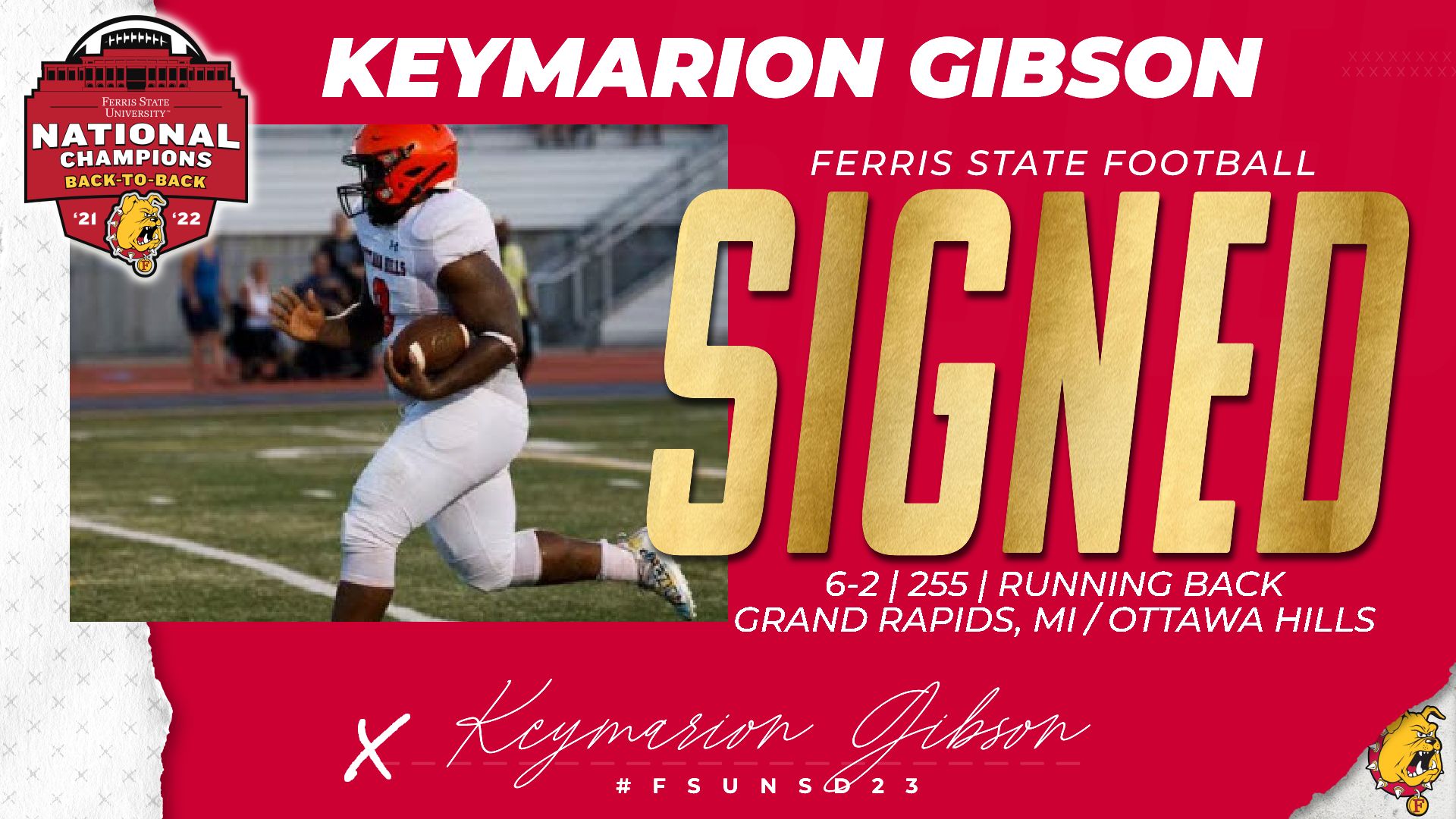 2023 Ferris State Football Signee: Keymarion Gibson
