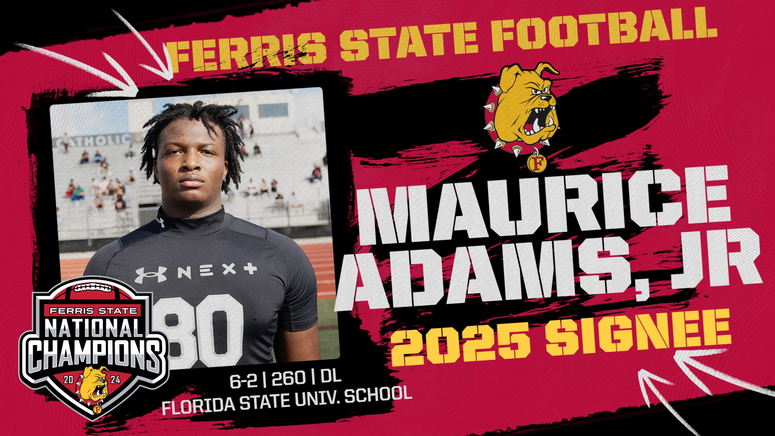 2025 Ferris State Football Signee: Maurice Adams, Jr.