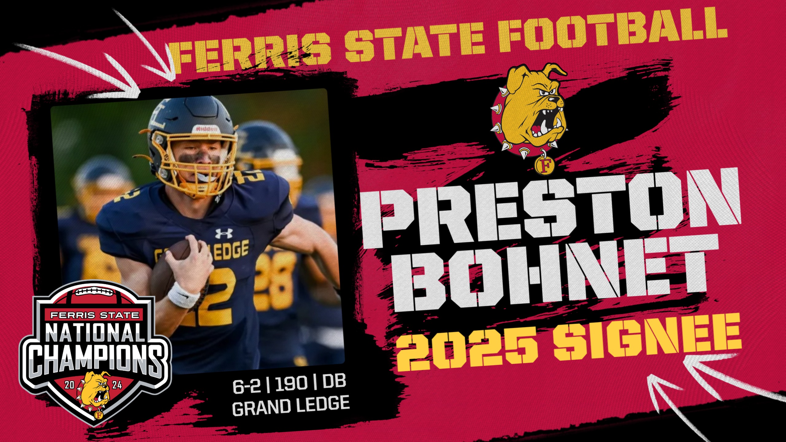 2025 Ferris State Football Signee: Preston Bohnet