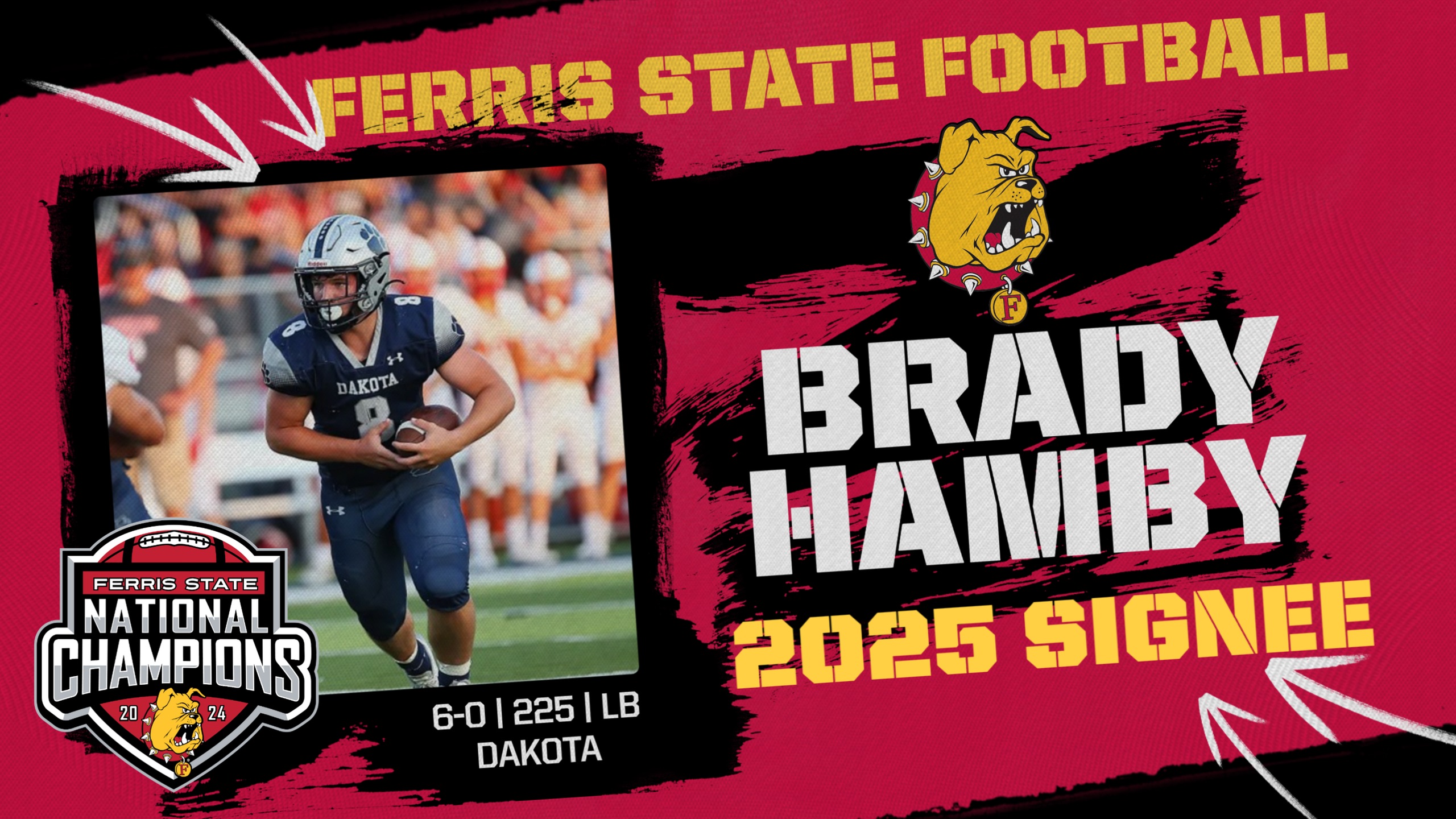 2025 Ferris State Football Signee: Brady Hamby