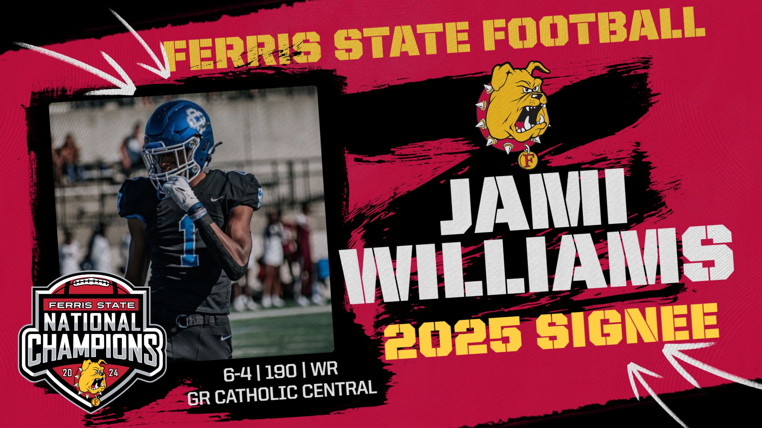 2025 Ferris State Football Signee: Jami Williams