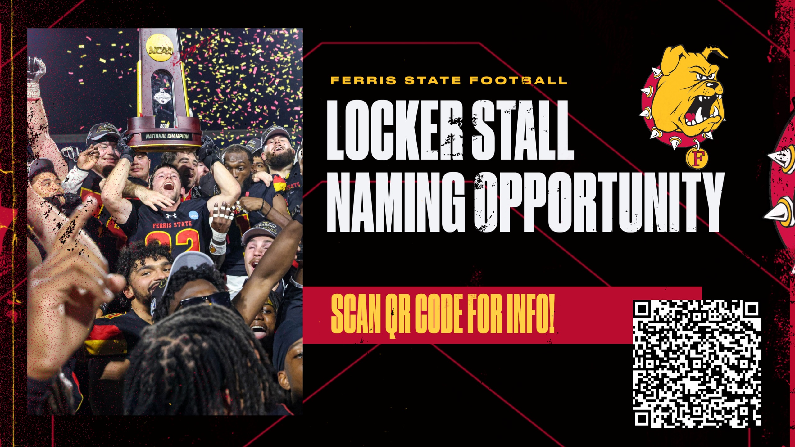 SUPPORT THE DAWGS! Football Locker Stall Naming Opportunity