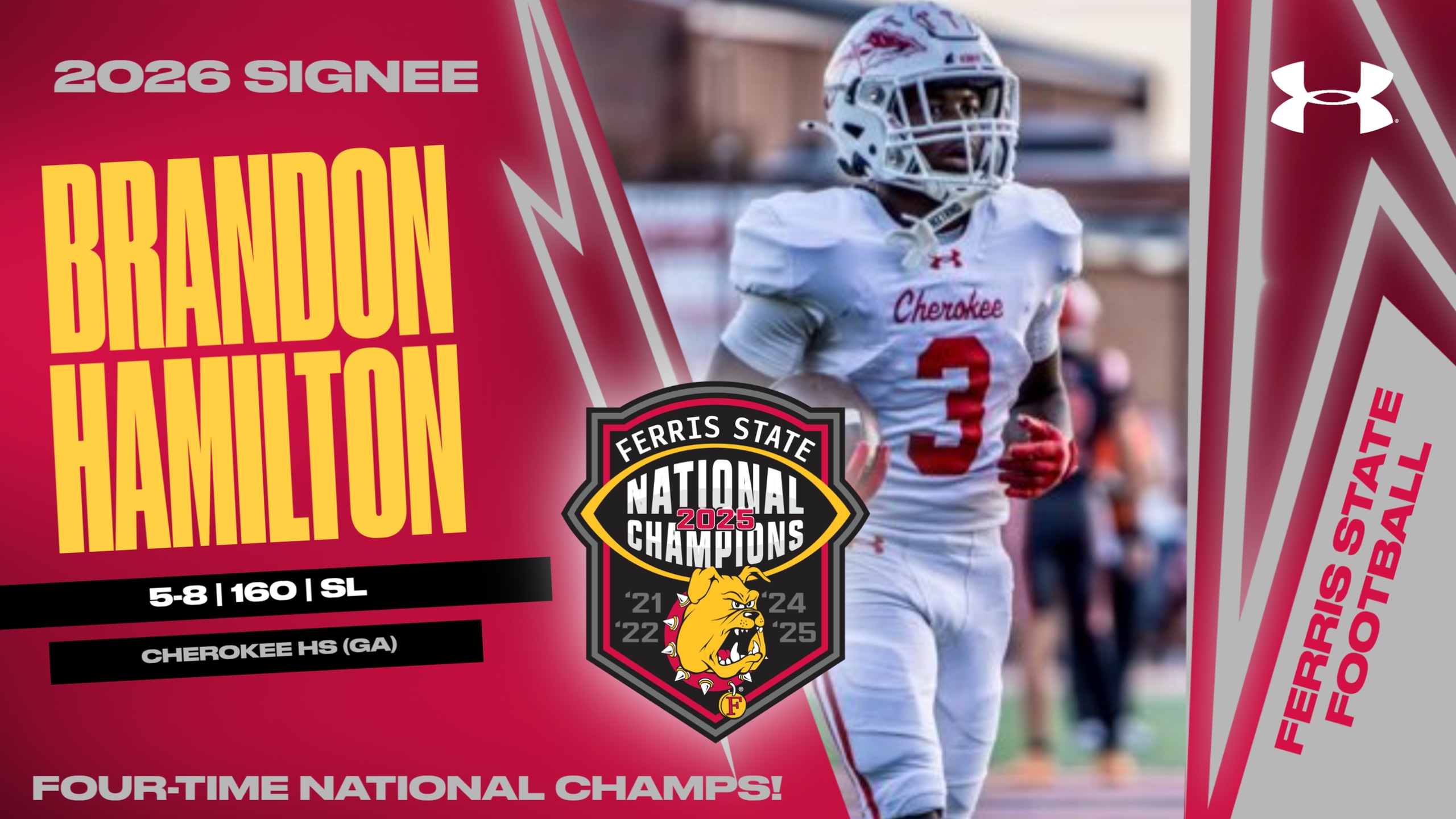 2026 Ferris State Football Signee: Brandon Hamilton
