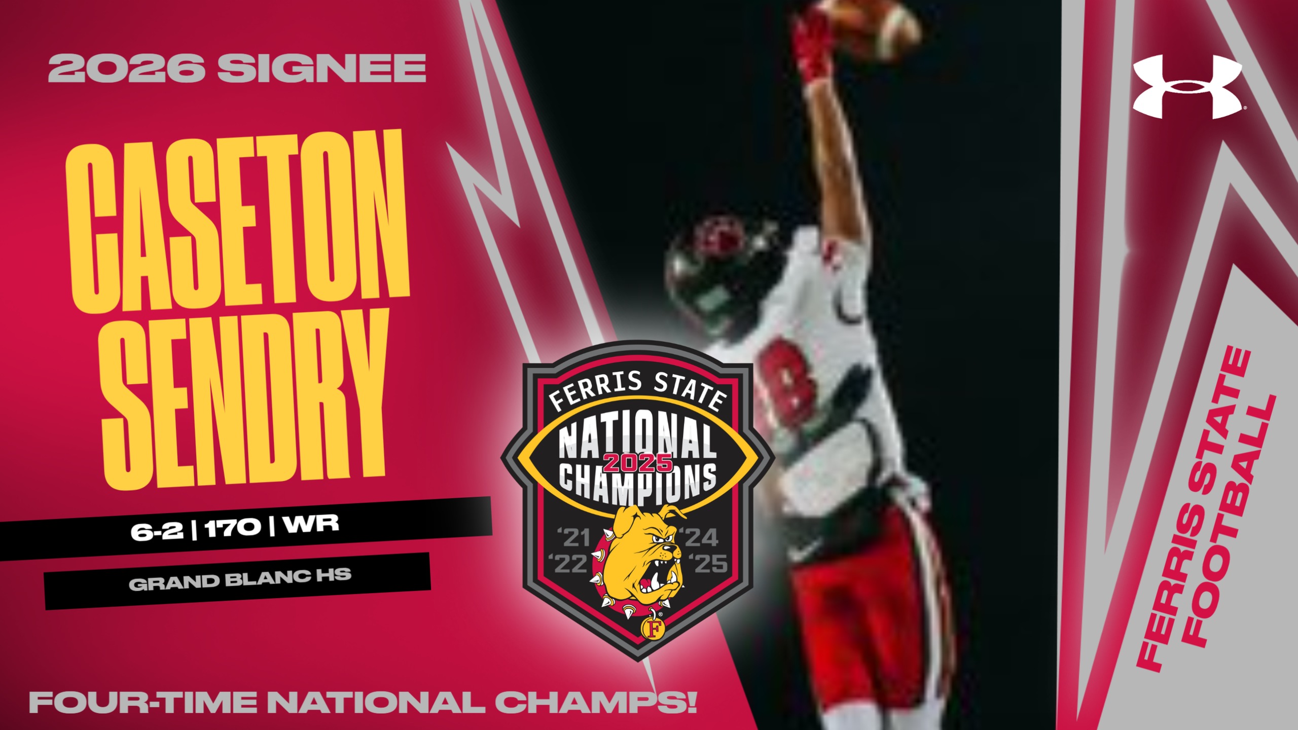 2026 Ferris State Football Signee: Caseton Sendry