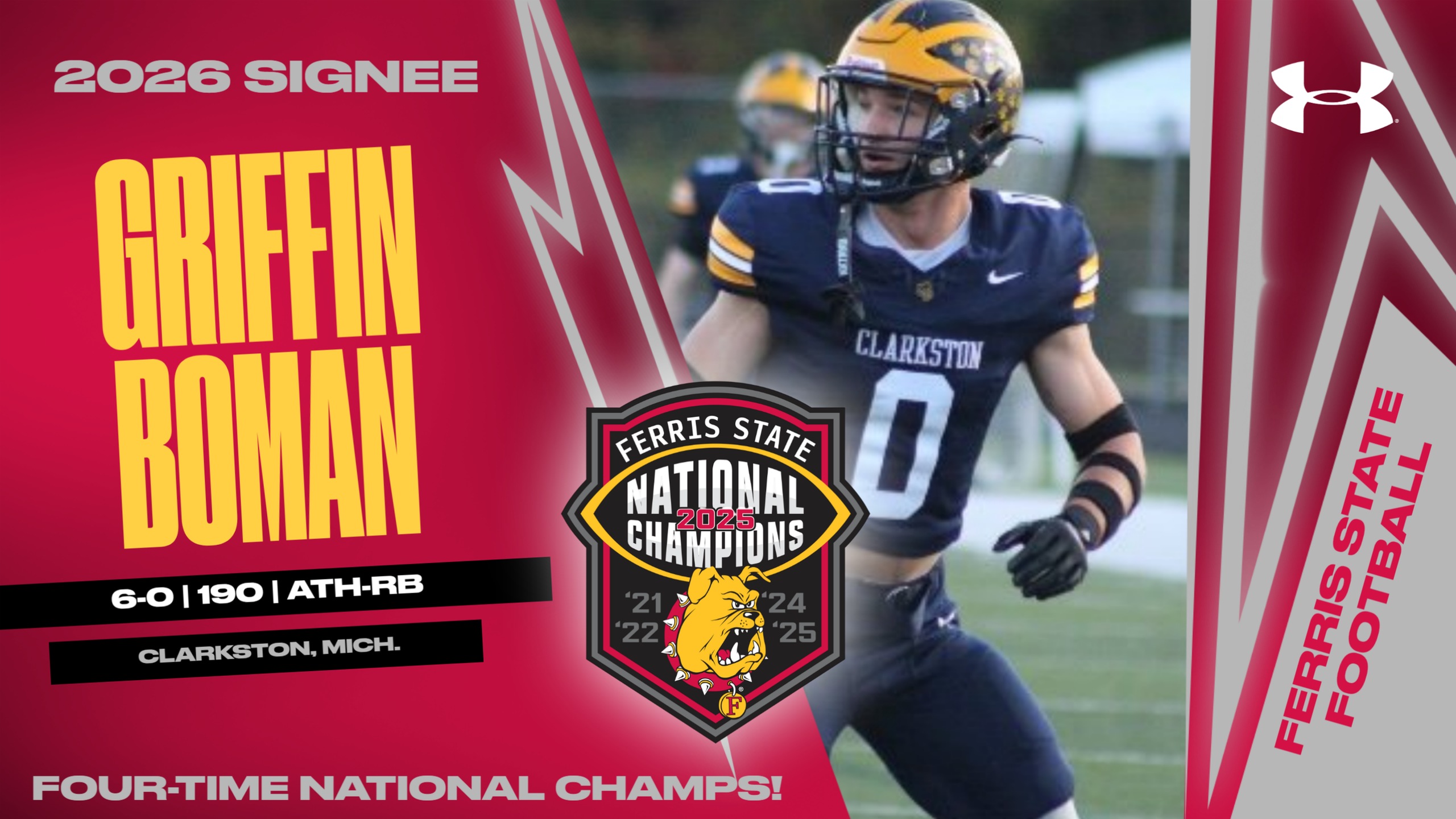 2026 Ferris State Football Signee: Griffin Boman