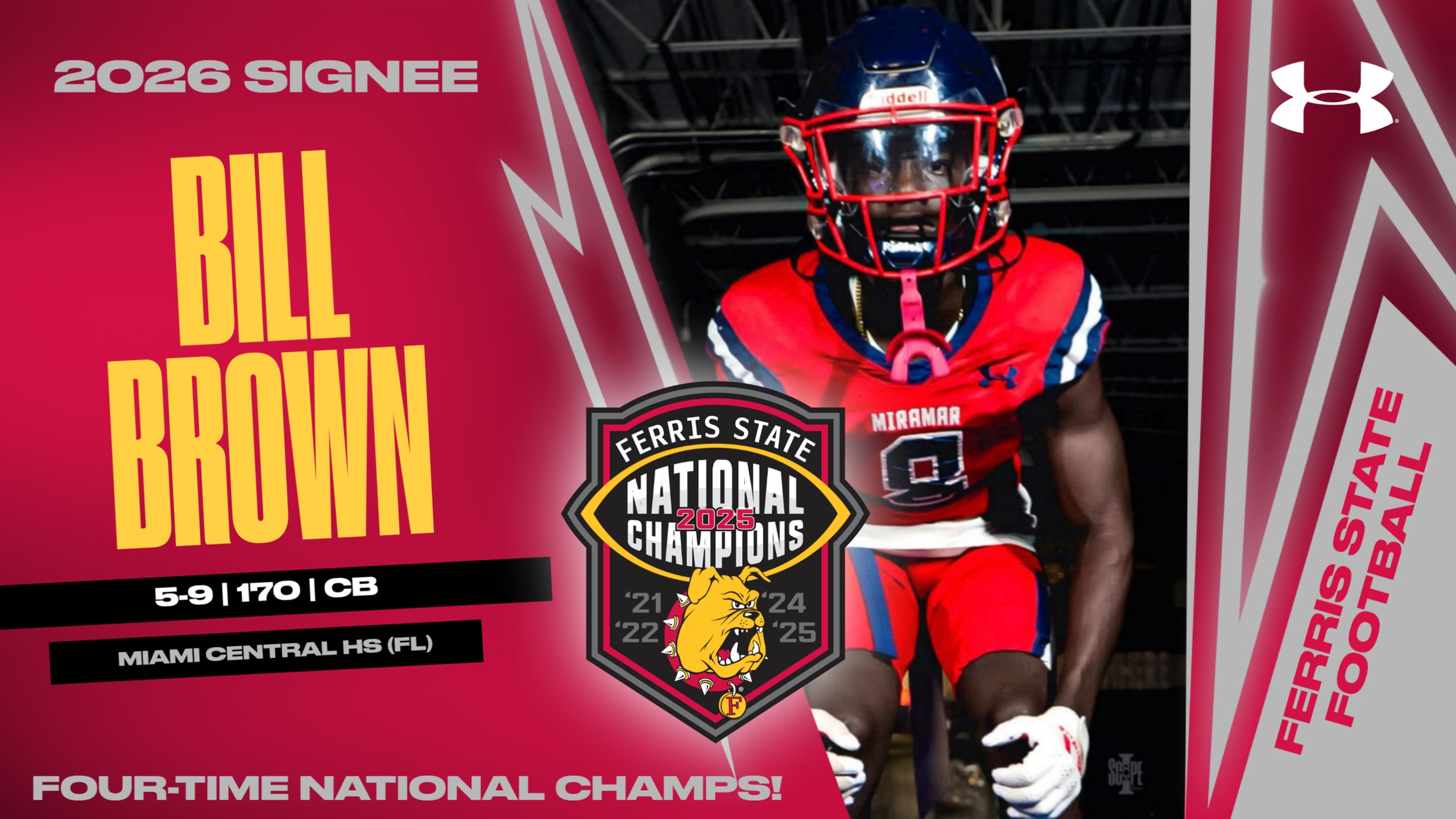 2026 Ferris State Football Signee: Bill Brown