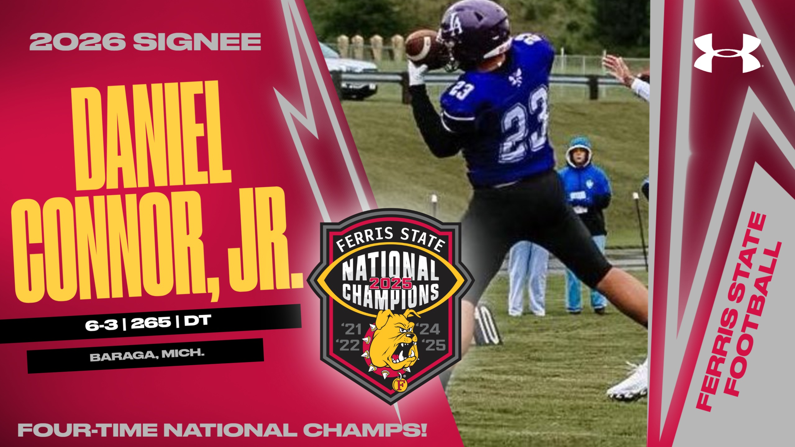 2026 Ferris State Football Signee: Daniel Connor, Jr.
