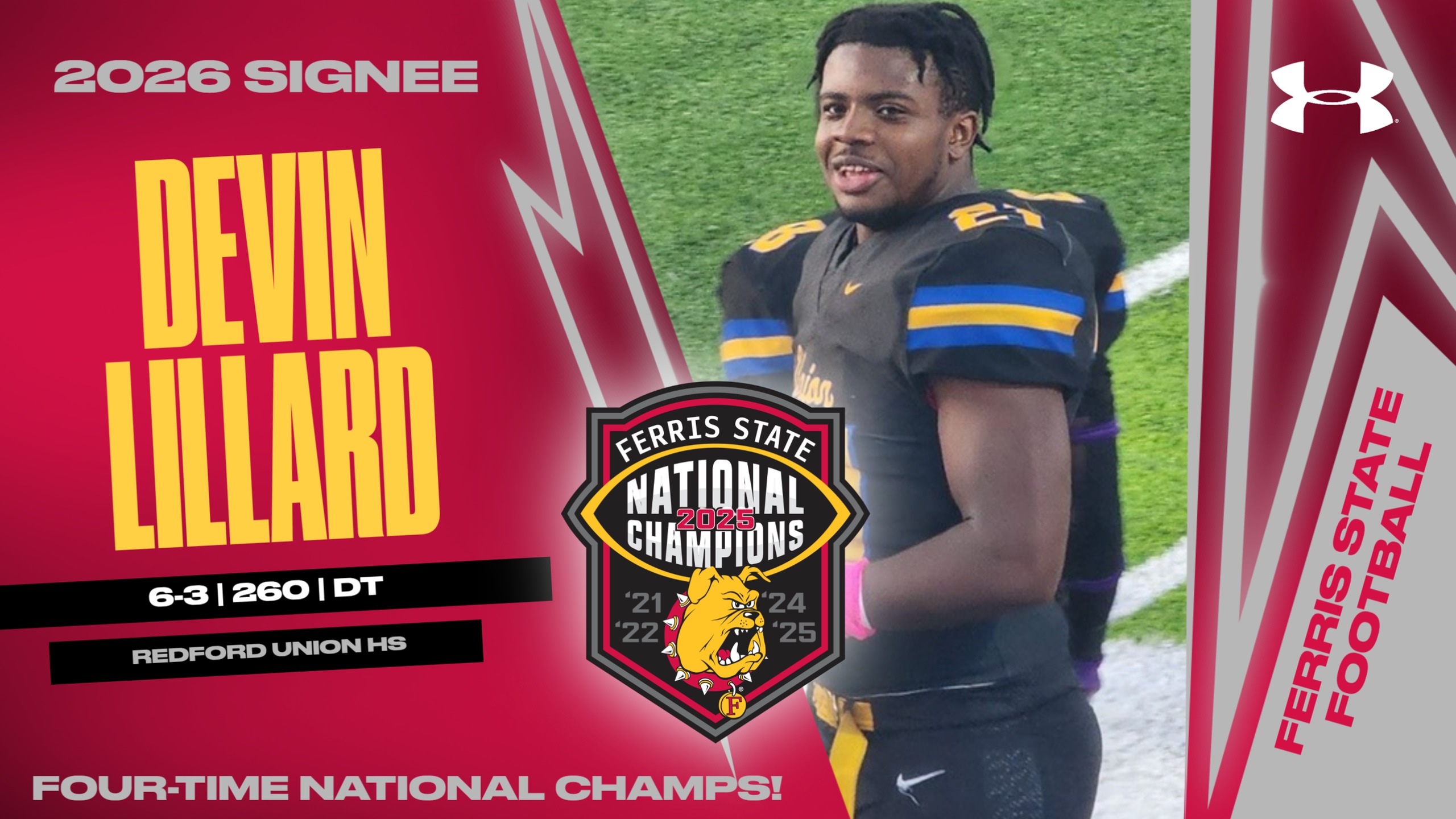 2026 Ferris State Football Signee: Devin Lillard