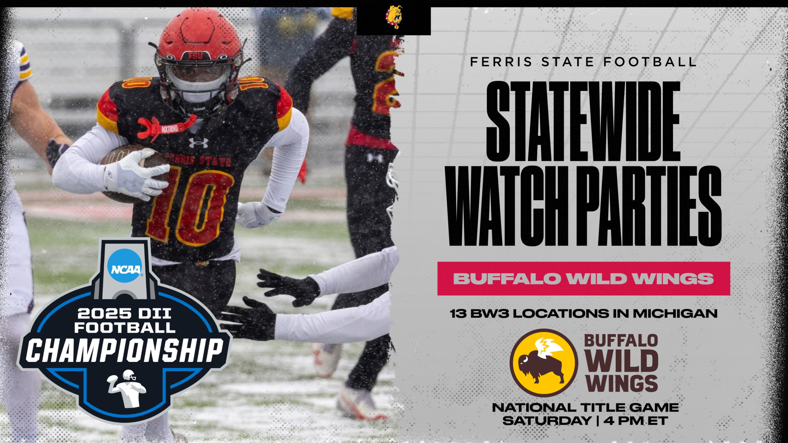 Ferris State Football National Championship Game To Be Carried At 13 Buffalo Wild Wings Locations Across Michigan
