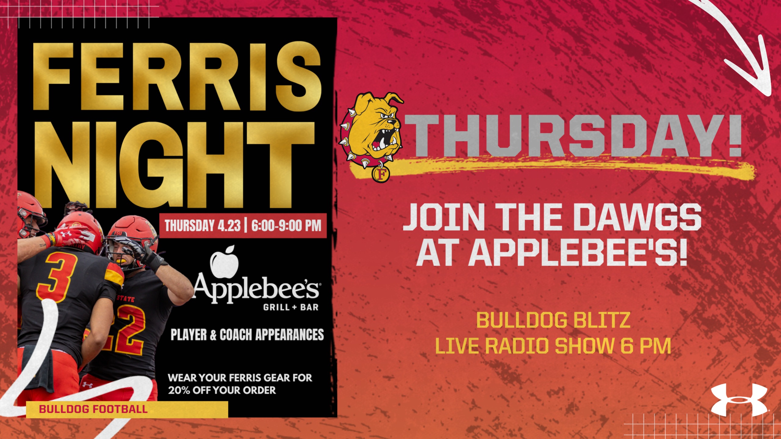 The Bulldogs Kickoff Championship Weekend With Ferris Night On Thursday At Applebee's! Live Radio Show!