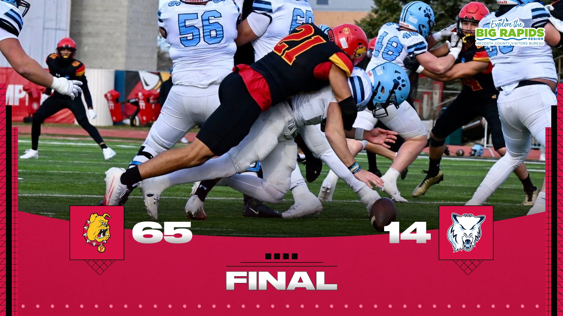 Top-Ranked Ferris State Dominates Northwood In First-Round NCAA D2 Playoff Win