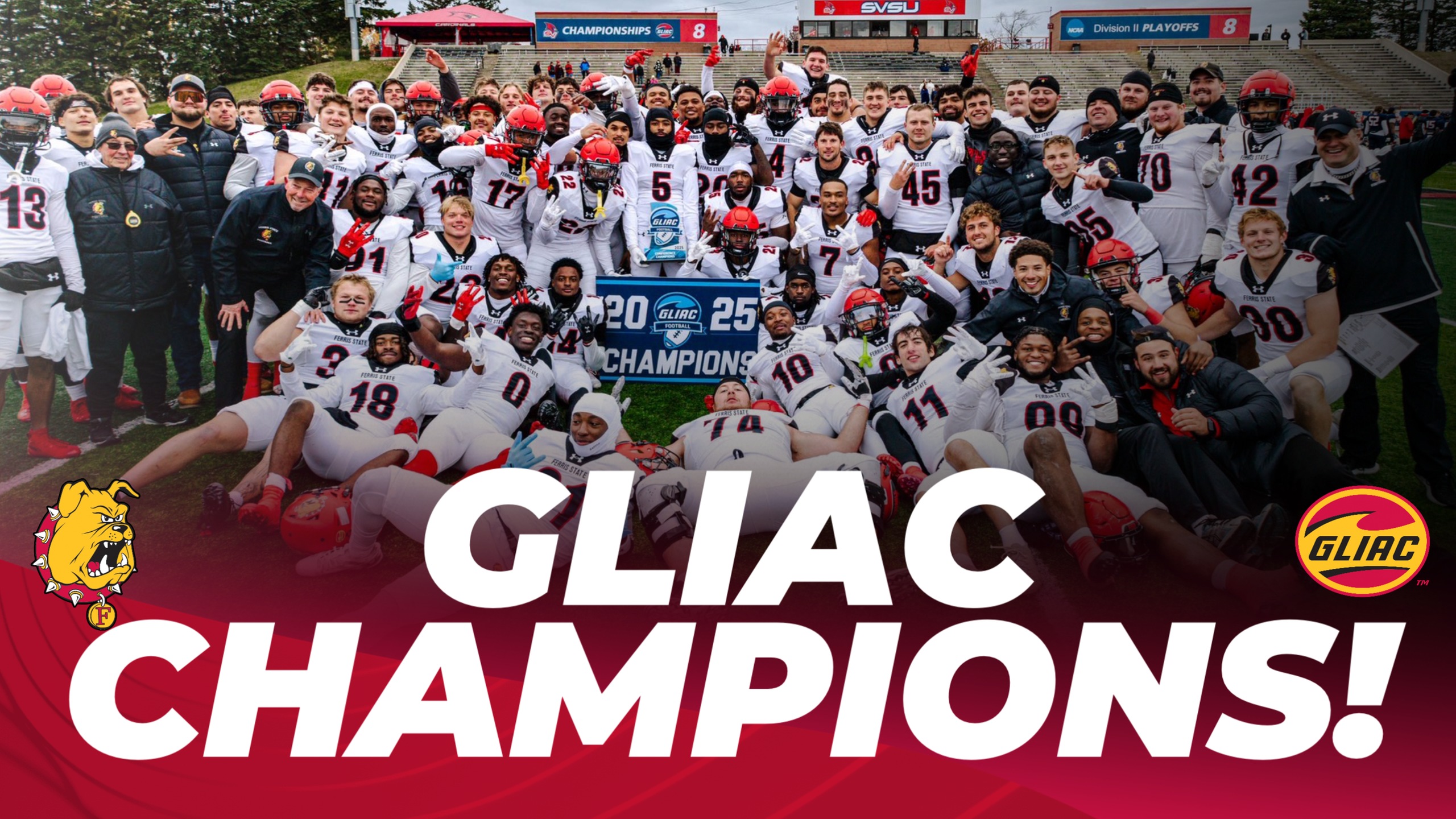 GLIAC CHAMPIONS! Ferris State Football Captures Fifth GLIAC Title In Last Seven Years