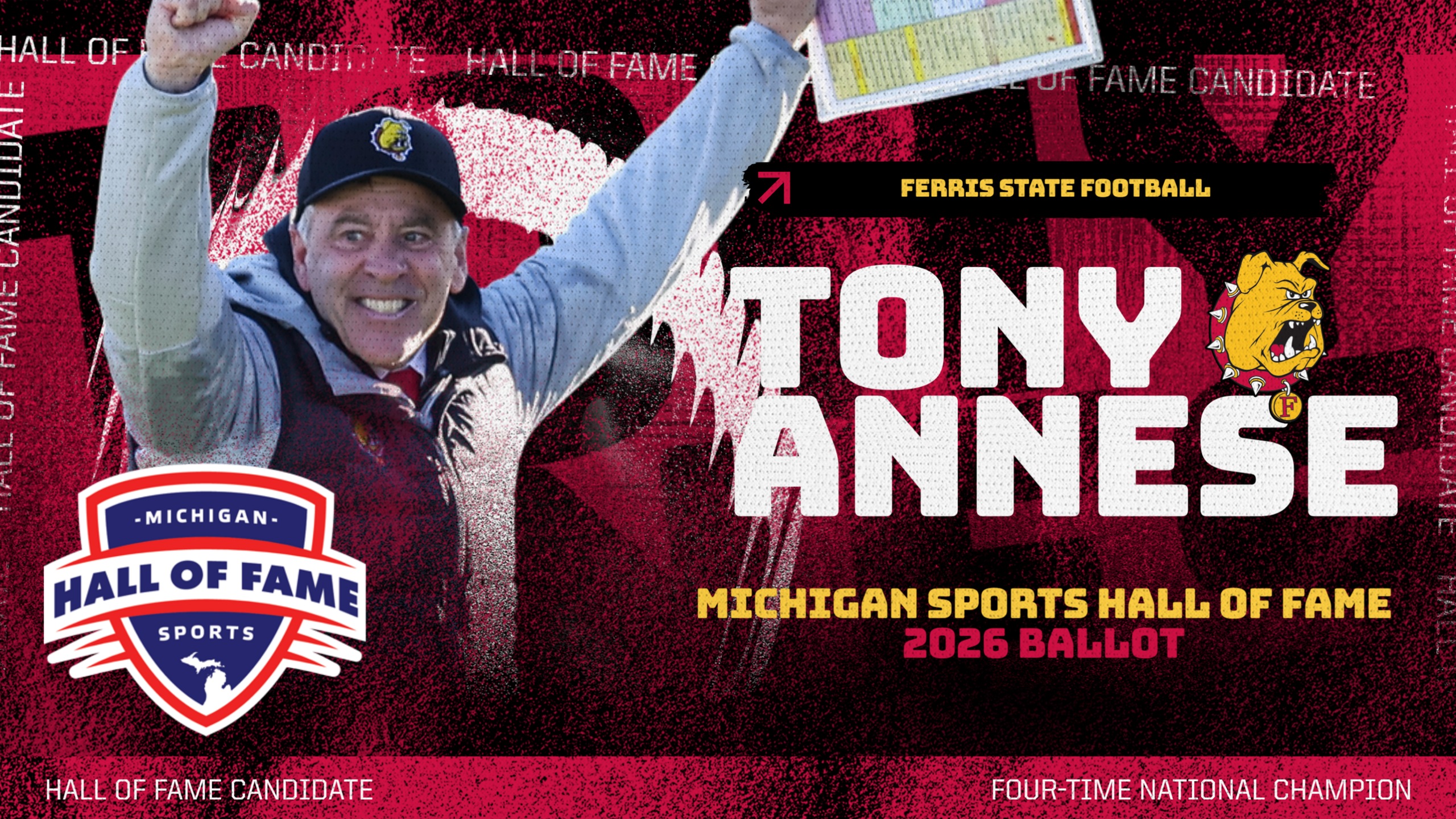 Ferris State's Tony Annese Named To 2026 Ballot For Michigan Sports Hall Of Fame