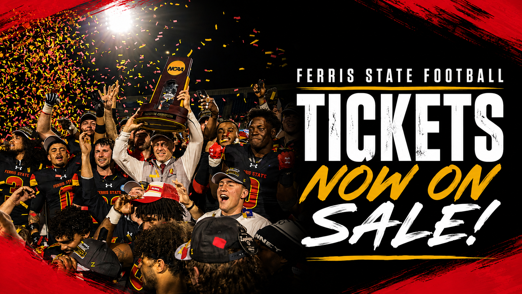 Tickets Now On Sale For All Ferris State Football Home Games! Season Ticket Packages Also Available!