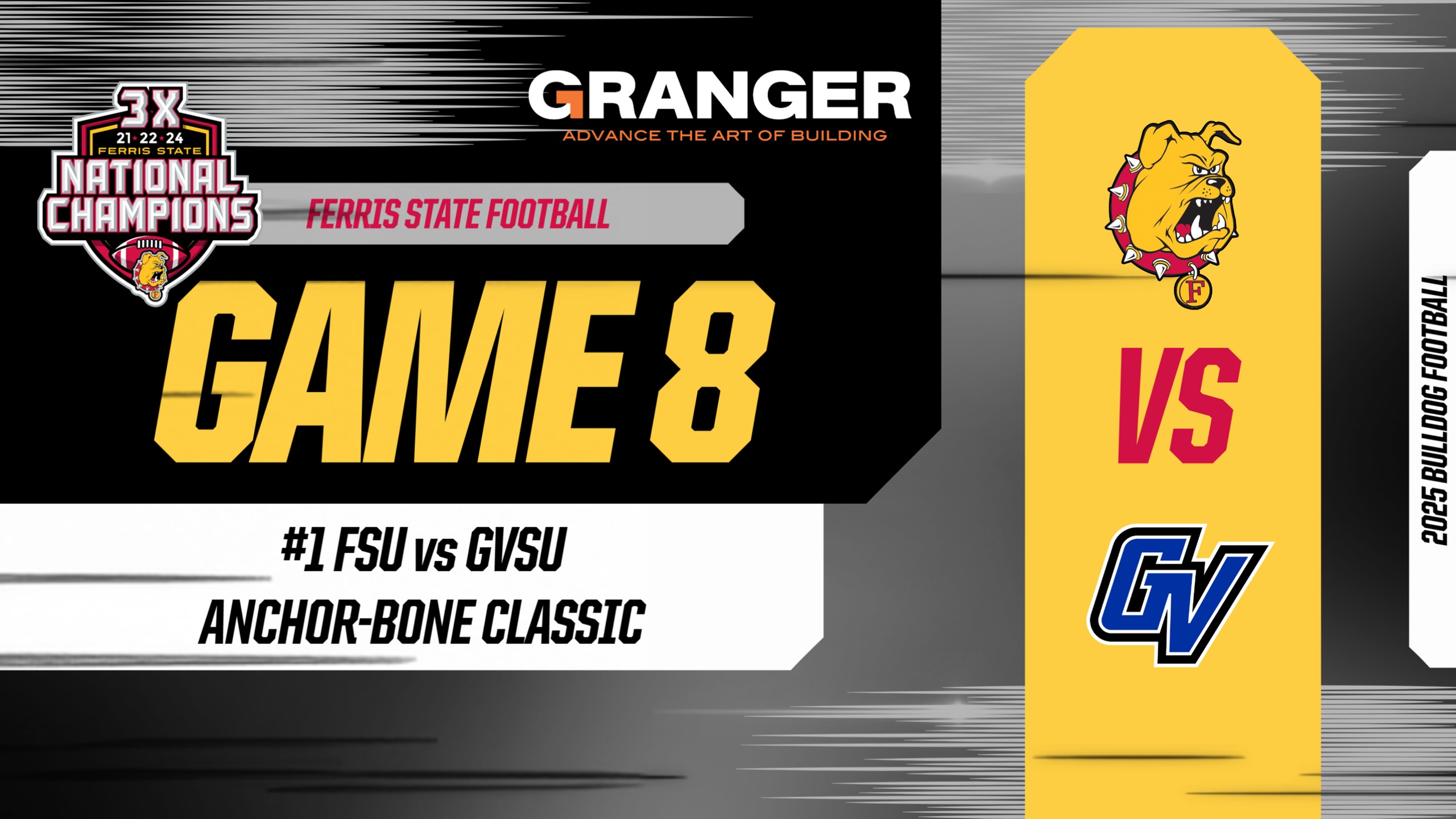 PREVIEW: #1 Ferris State Hosts GVSU For First Time Since 2022 In Anchor-Bone Classic Saturday