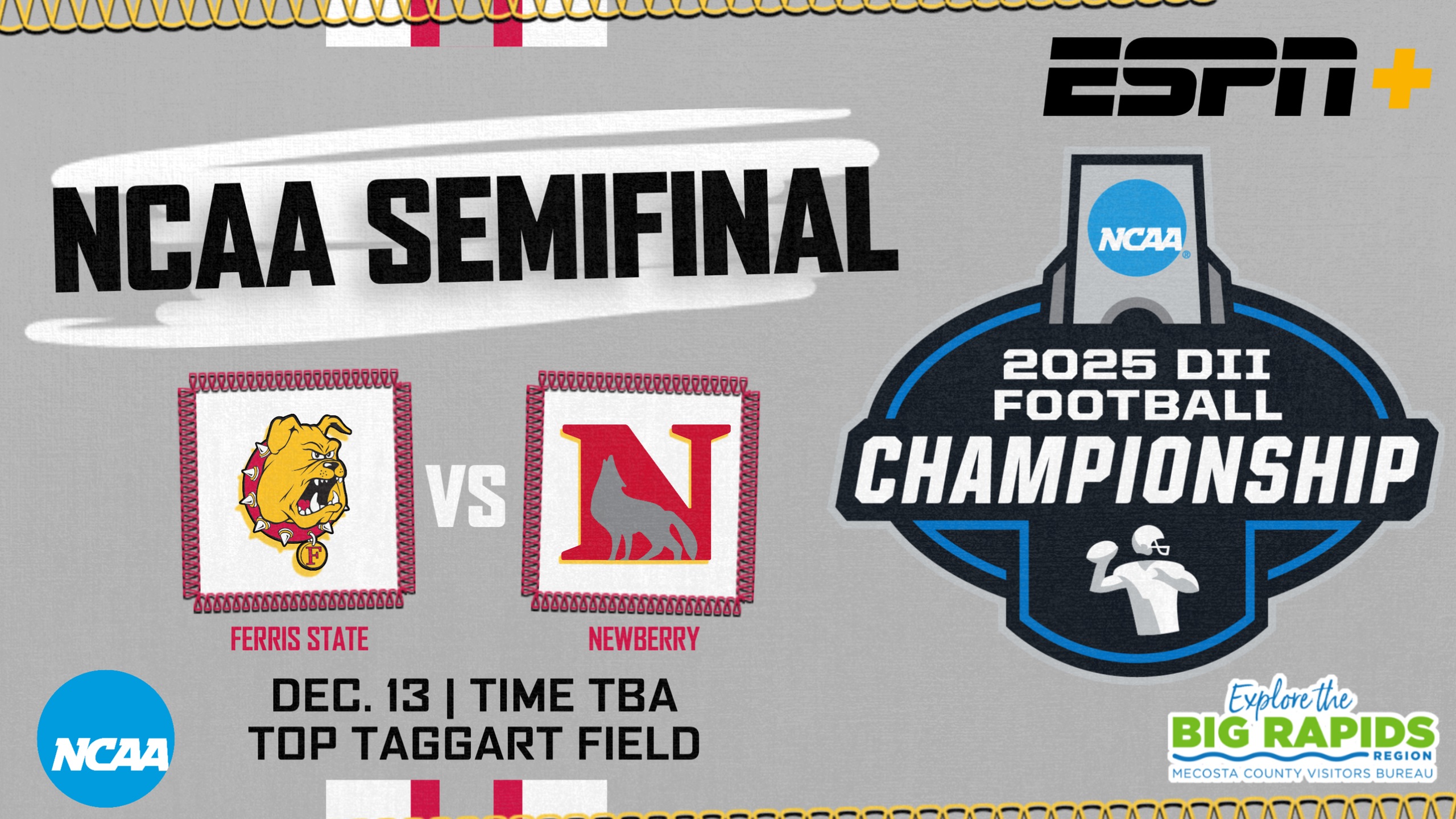 HOME SEMIFINAL! Ferris State To Host Newberry In D2 National Semifinals Next Saturday!
