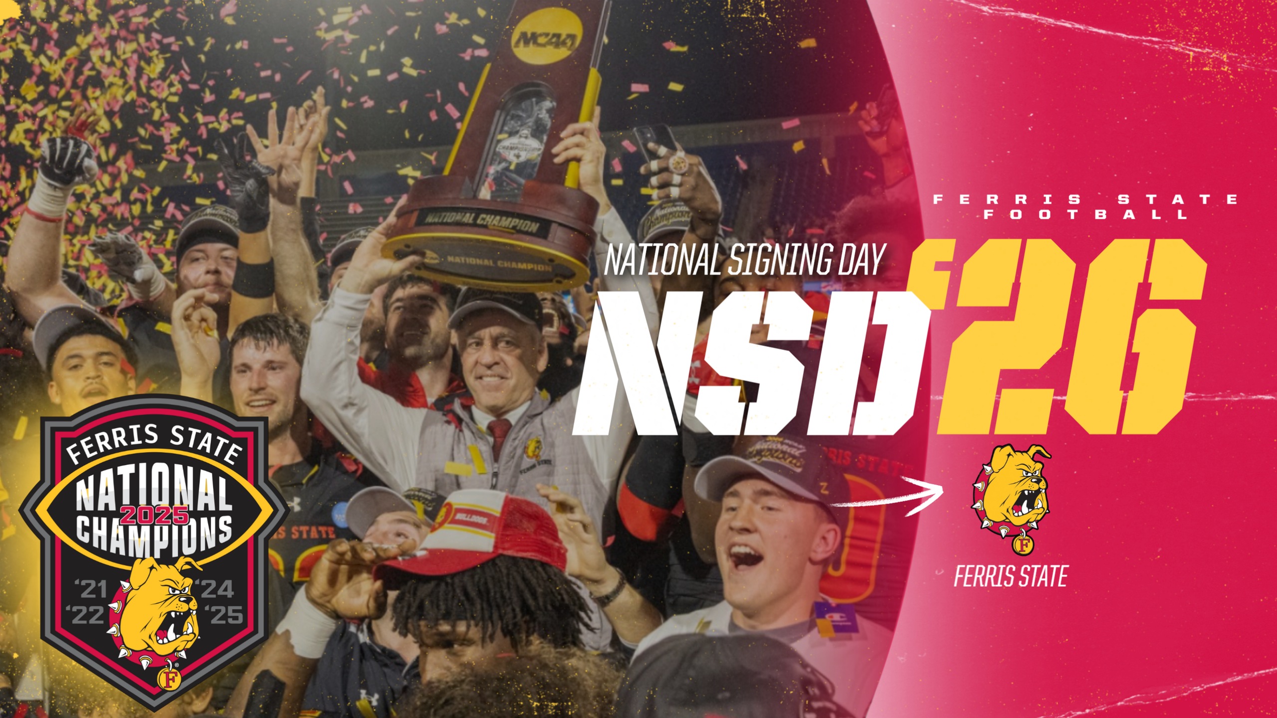 Four-Time National Champion Ferris State To Unveil 2026 Recruiting Class On National Signing Day This Wednesday