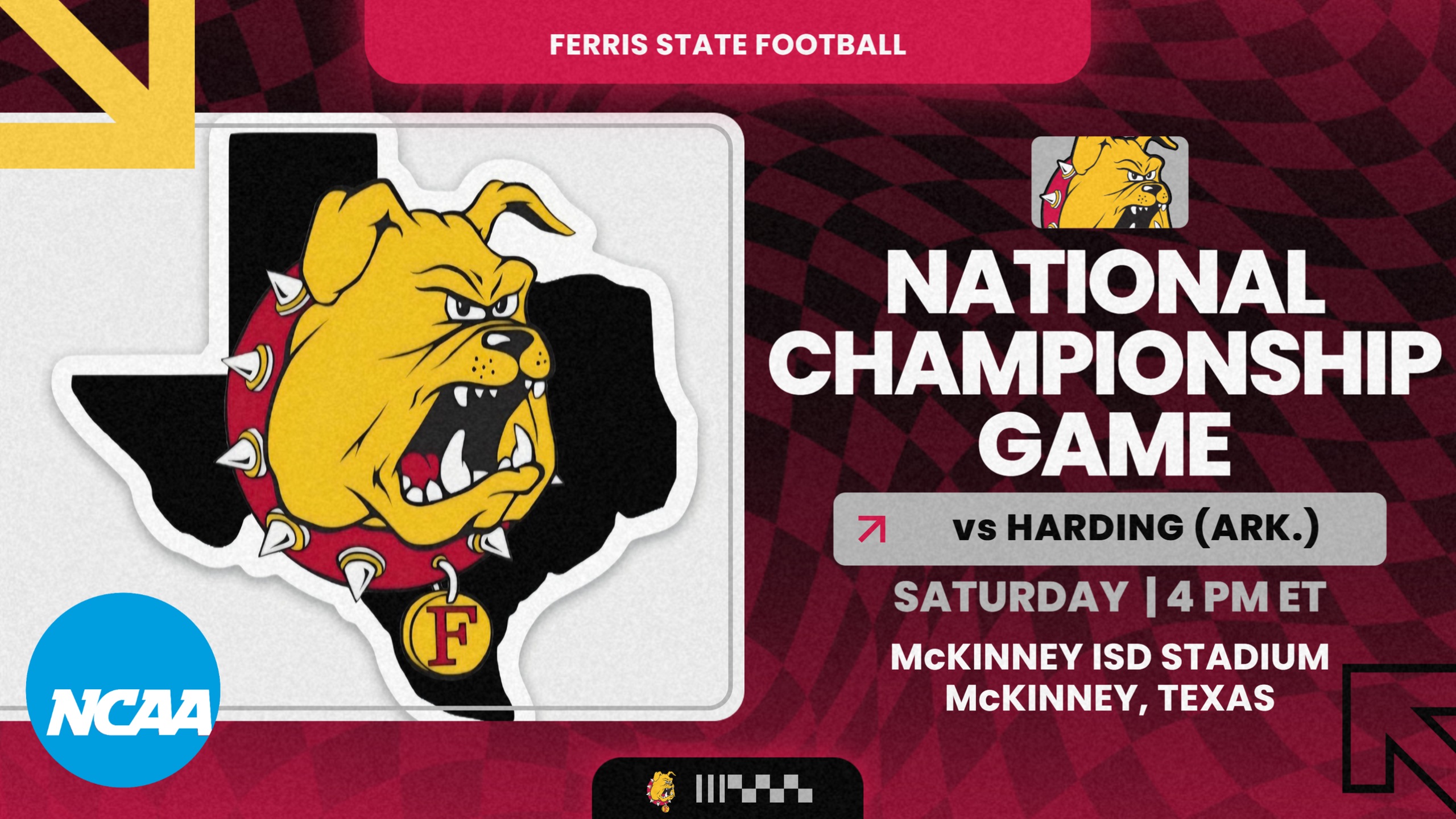 Game Ticket Info and Lodging Options Available For Ferris State Fans Headed To Texas