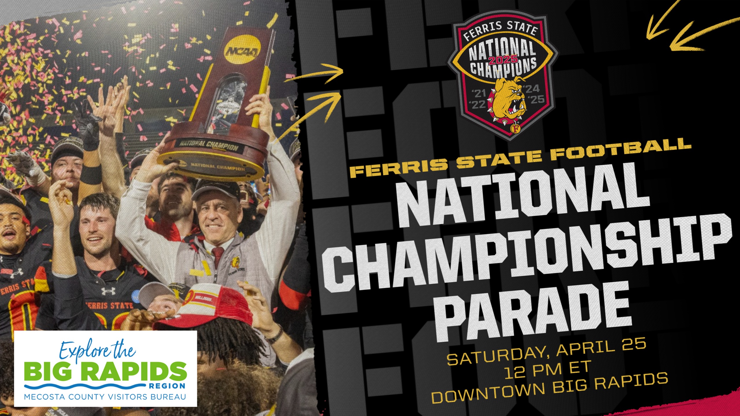 WE ARE THE CHAMPIONS! Ferris State Football National Championship Parade This Saturday