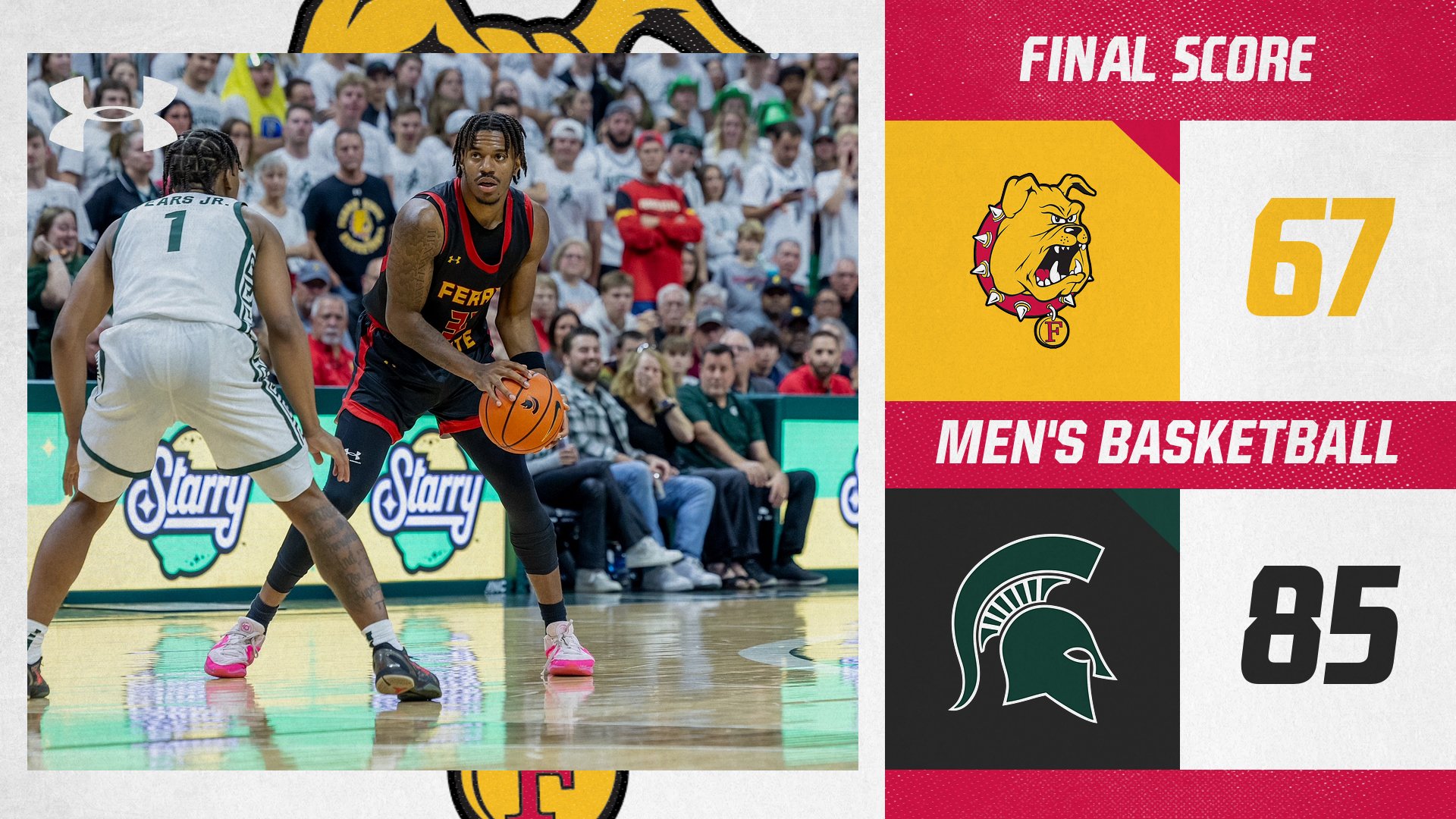 Ferris State Competes Hard In Exhibition Setback To Michigan State At The Breslin Center