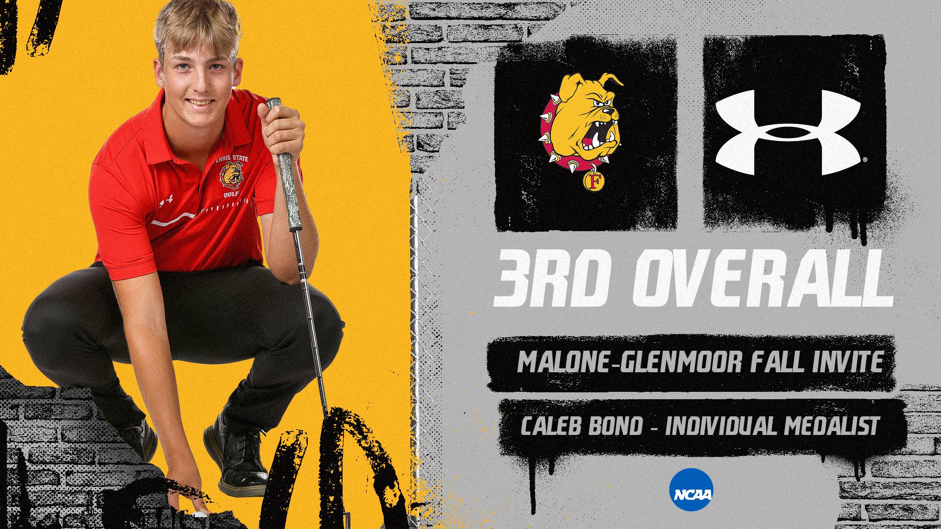 FSU Men's Golf Takes Third At Malone-Glenmoor Fall Invite As Bond Earns Medalist Honors