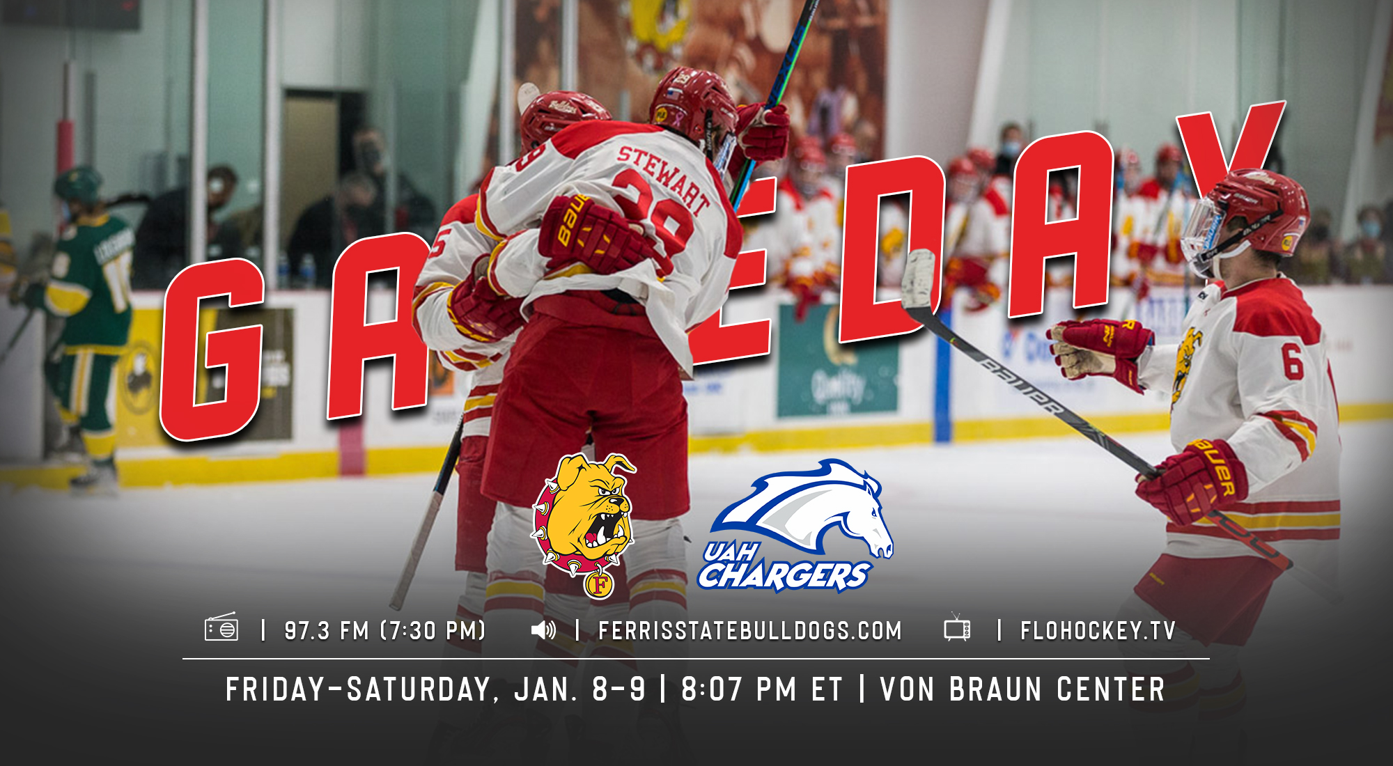 GAMEDAY CENTRAL: Bulldogs At Alabama Huntsville in For Final WCHA Regular Season Series With Chargers