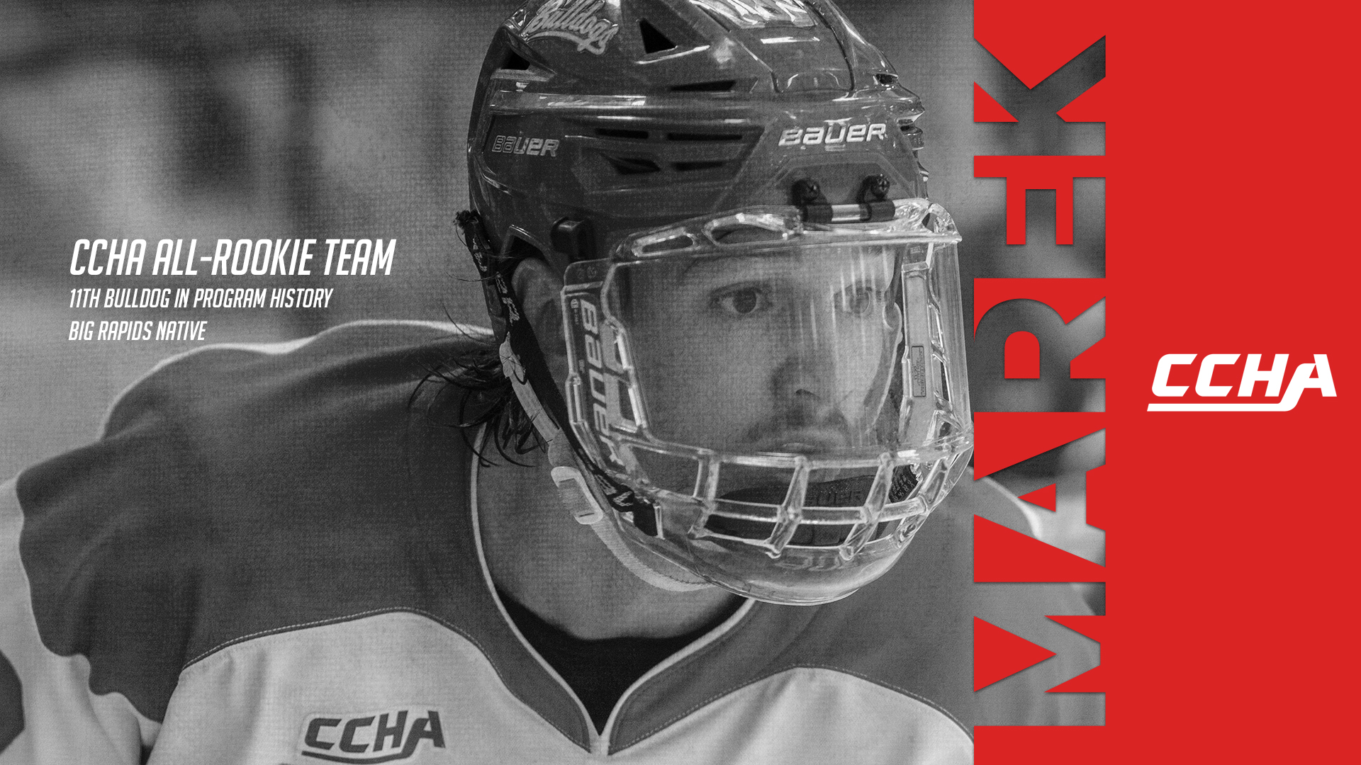 Marek Named to CCHA All-Rookie Team
