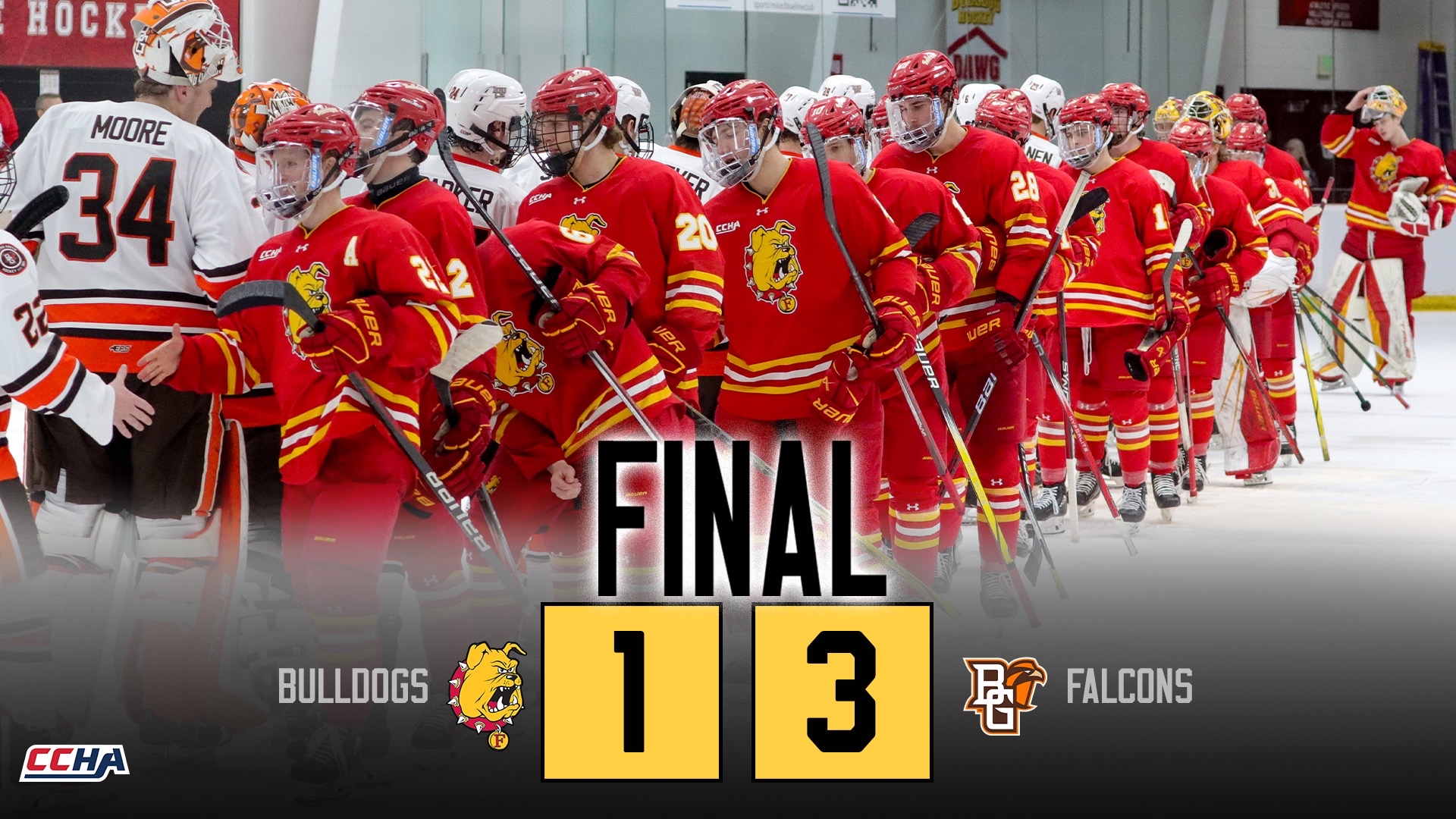Bulldog Hockey Falls 3-1 Against Bowling Green in Final Game Before Off Week
