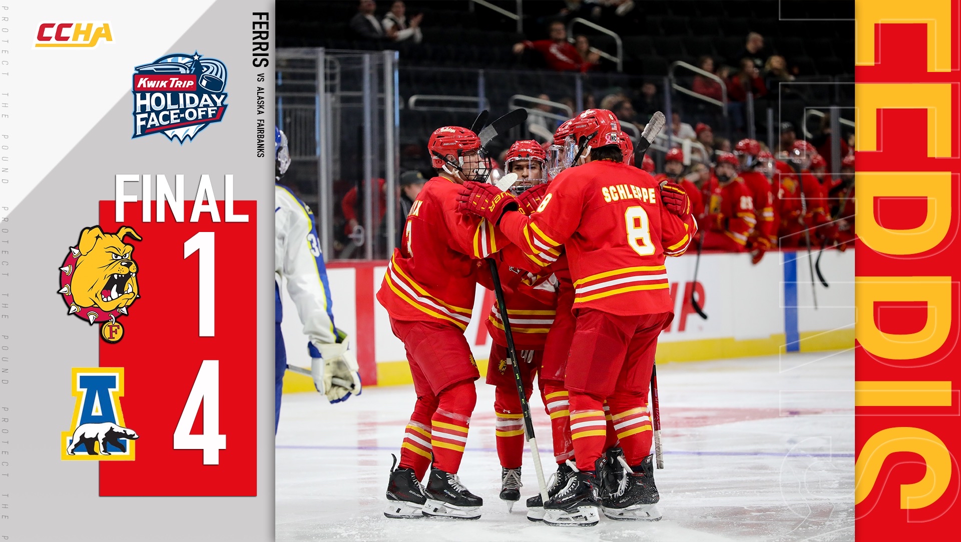 Bulldog Hockey Suffers 4-1 Setback Against Alaska in Kwik Trip Third-Place Game
