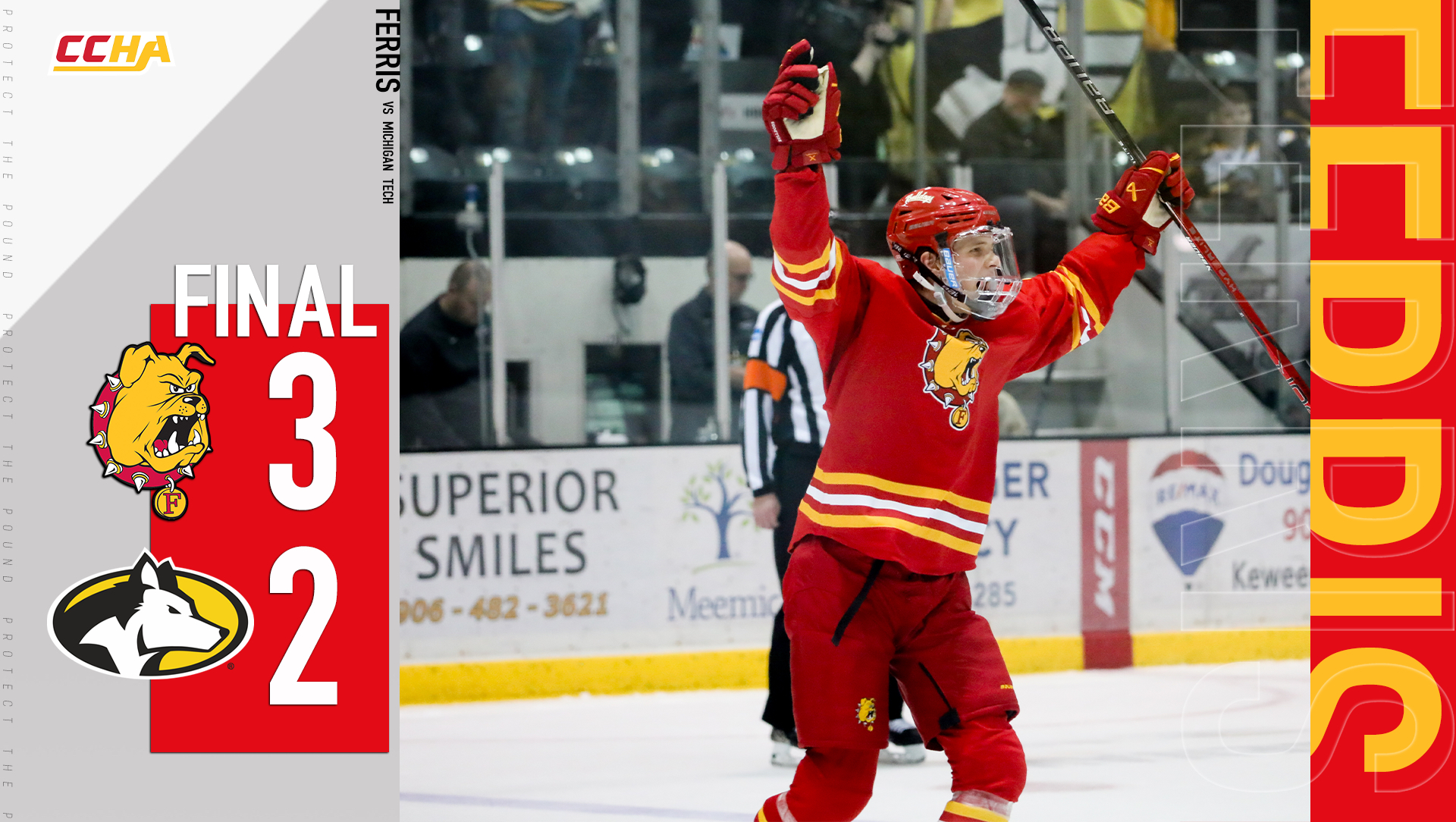 Lie Scores First Collegiate Goal in Ferris State&rsquo;s 3-2 Win Over Michigan Tech