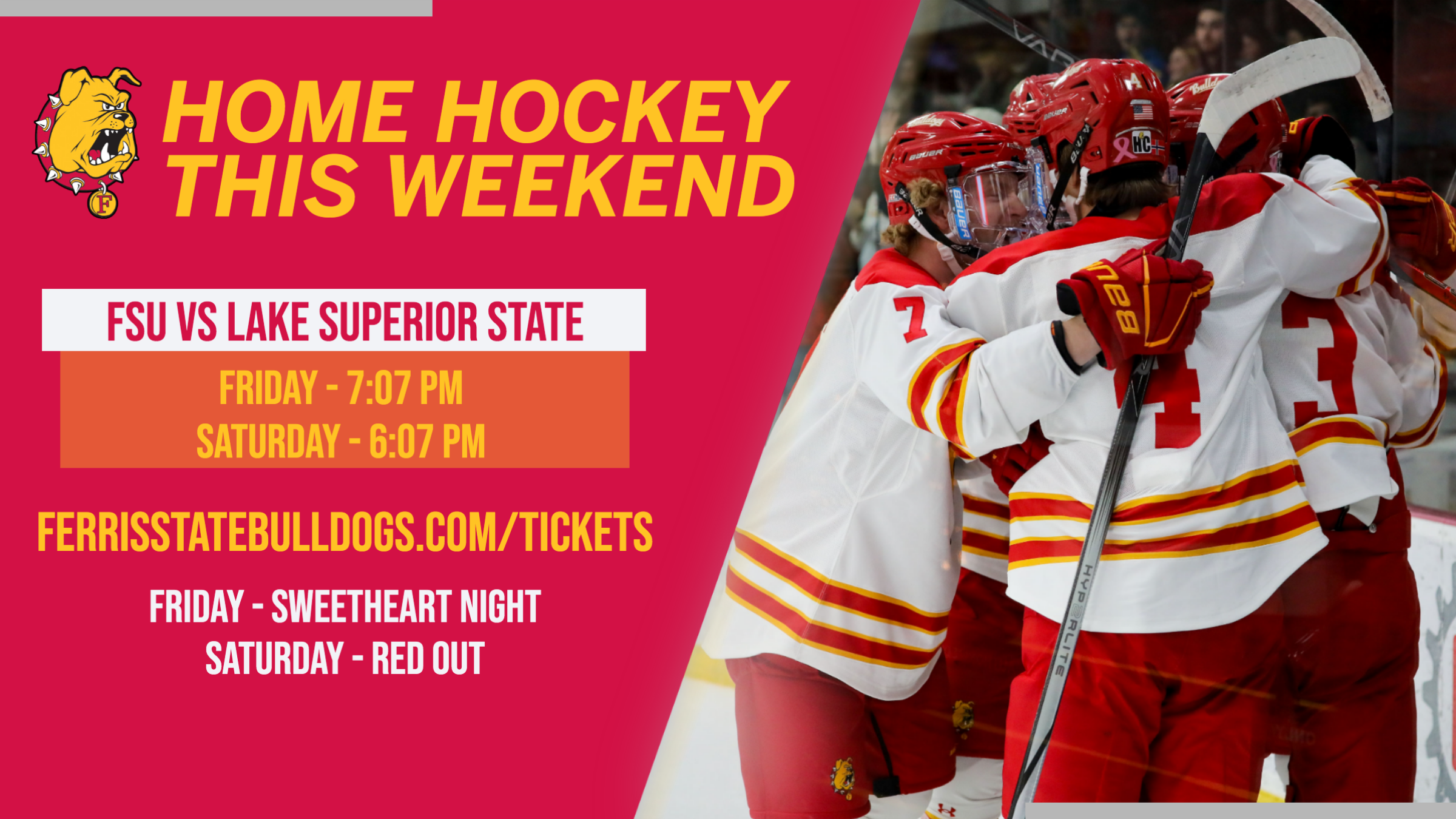 Big Home Series This Weekend As Ferris State Hockey Hosts Lake Superior State