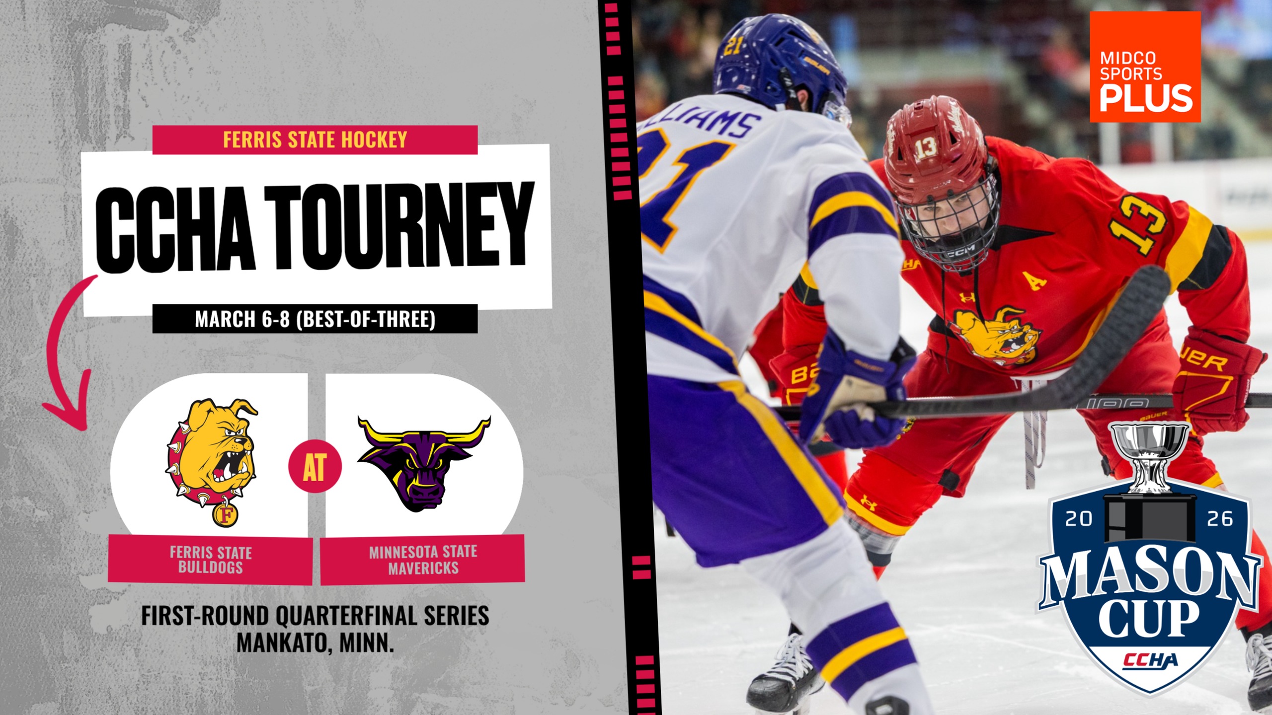 Ferris State Hockey To Make 42nd All-Time Postseason Playoff Appearance This Week