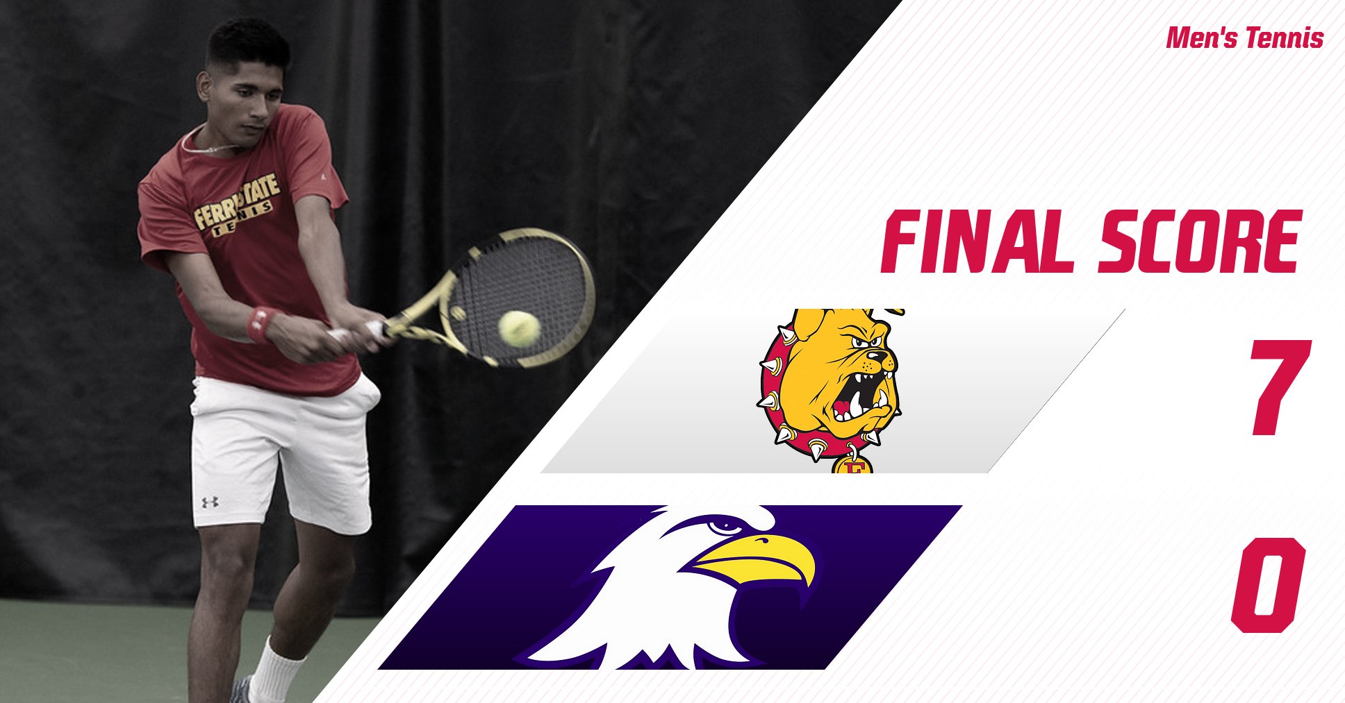 Ferris State Men's Tennis Stays Unbeaten Following League Home Triumph