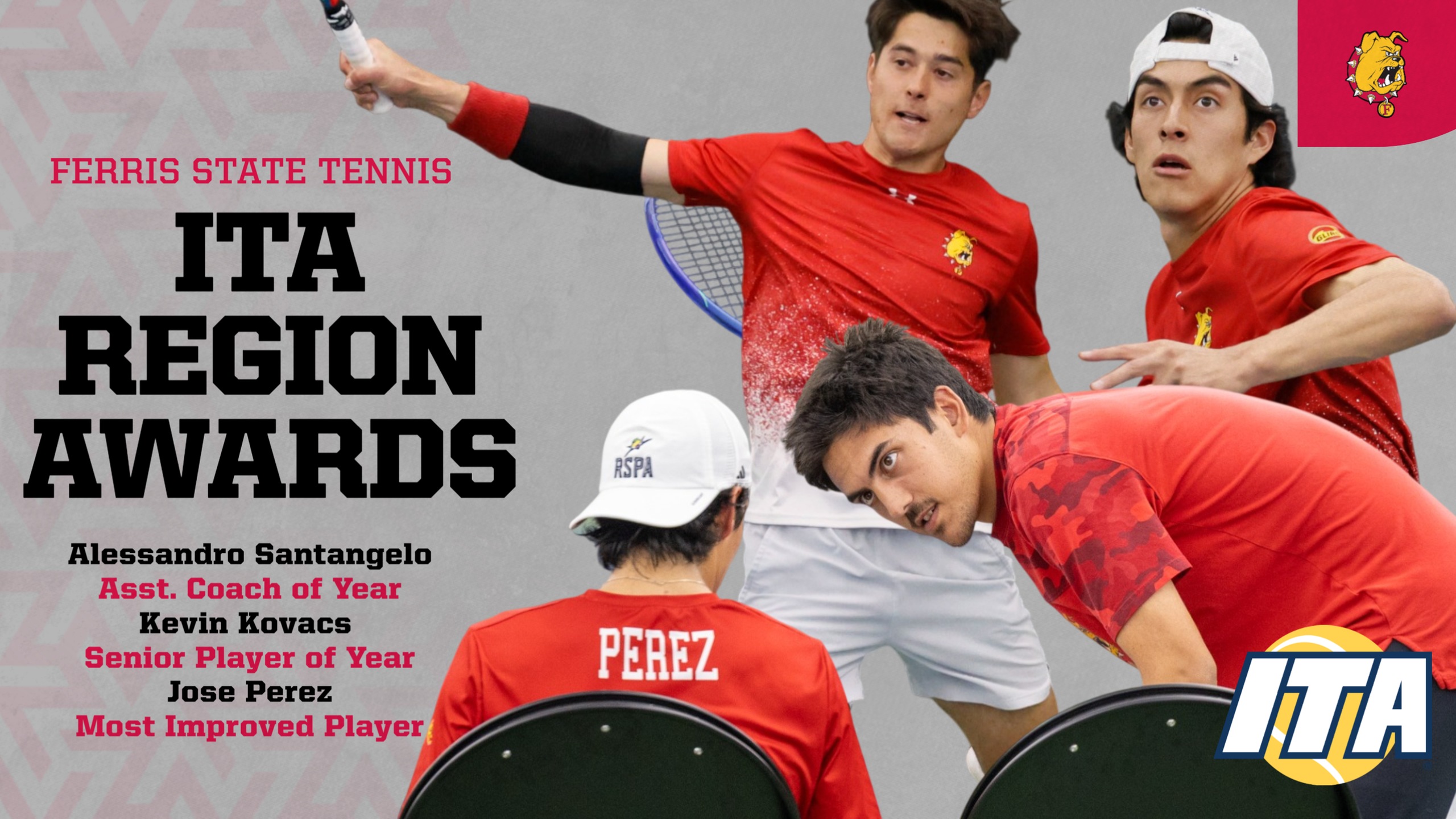 Ferris State Lands Three Major Midwest Region ITA Men's Tennis Awards
