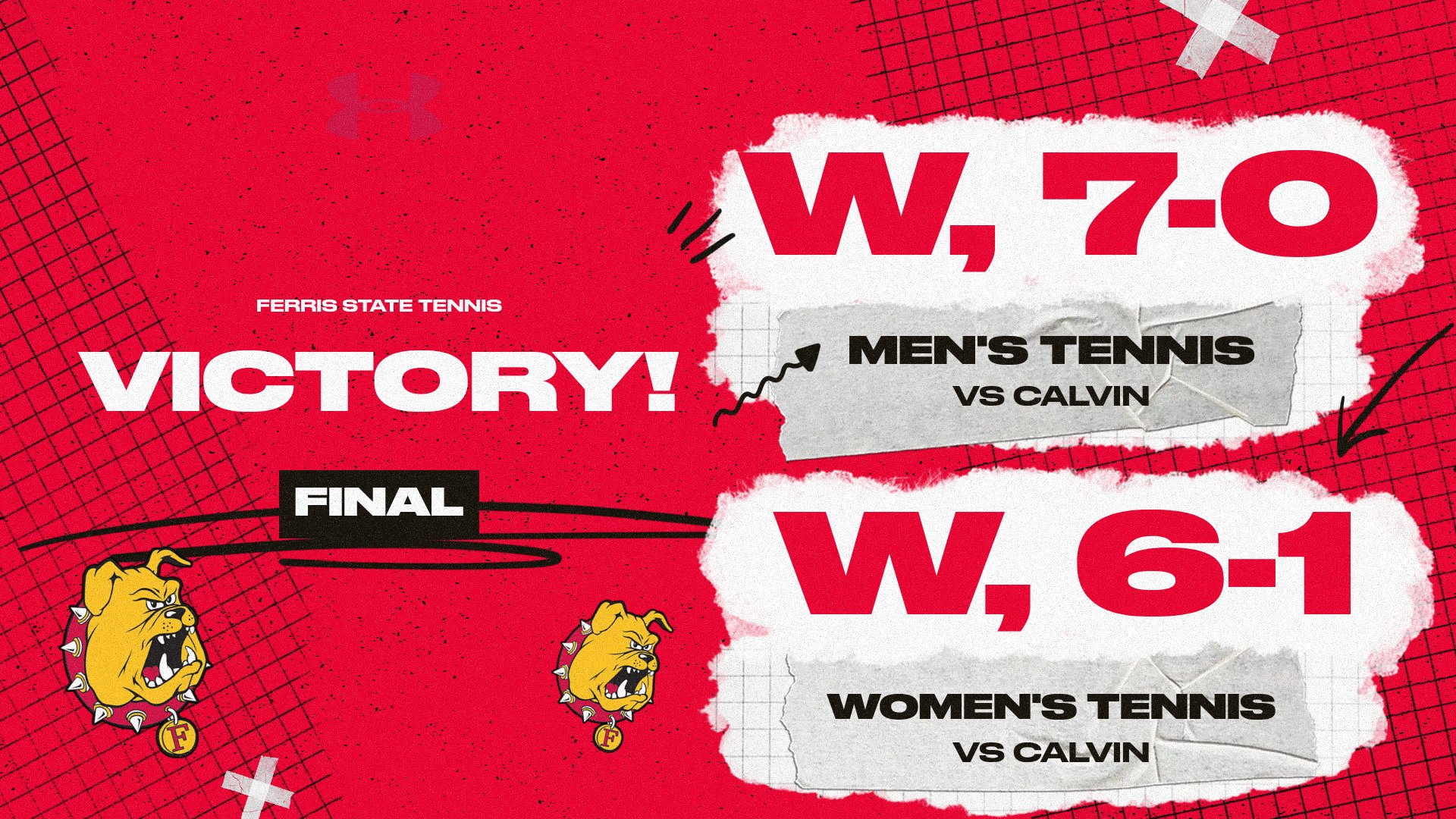 Ferris State Tennis Squads Roll Past Calvin In Non-League Home Sweep