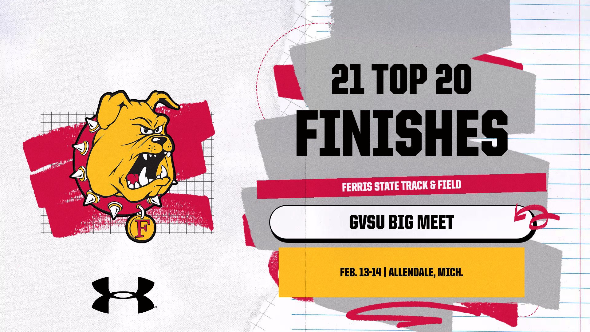 Ferris State Track Teams Notch 21 Top-20 Finishes At GVSU Big Meet