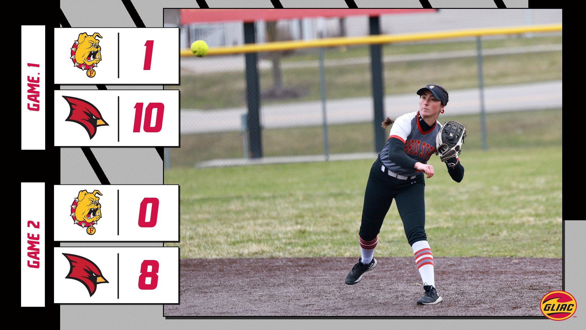 Ferris State Softball Falls to Saginaw Valley in Thursday Doubleheader