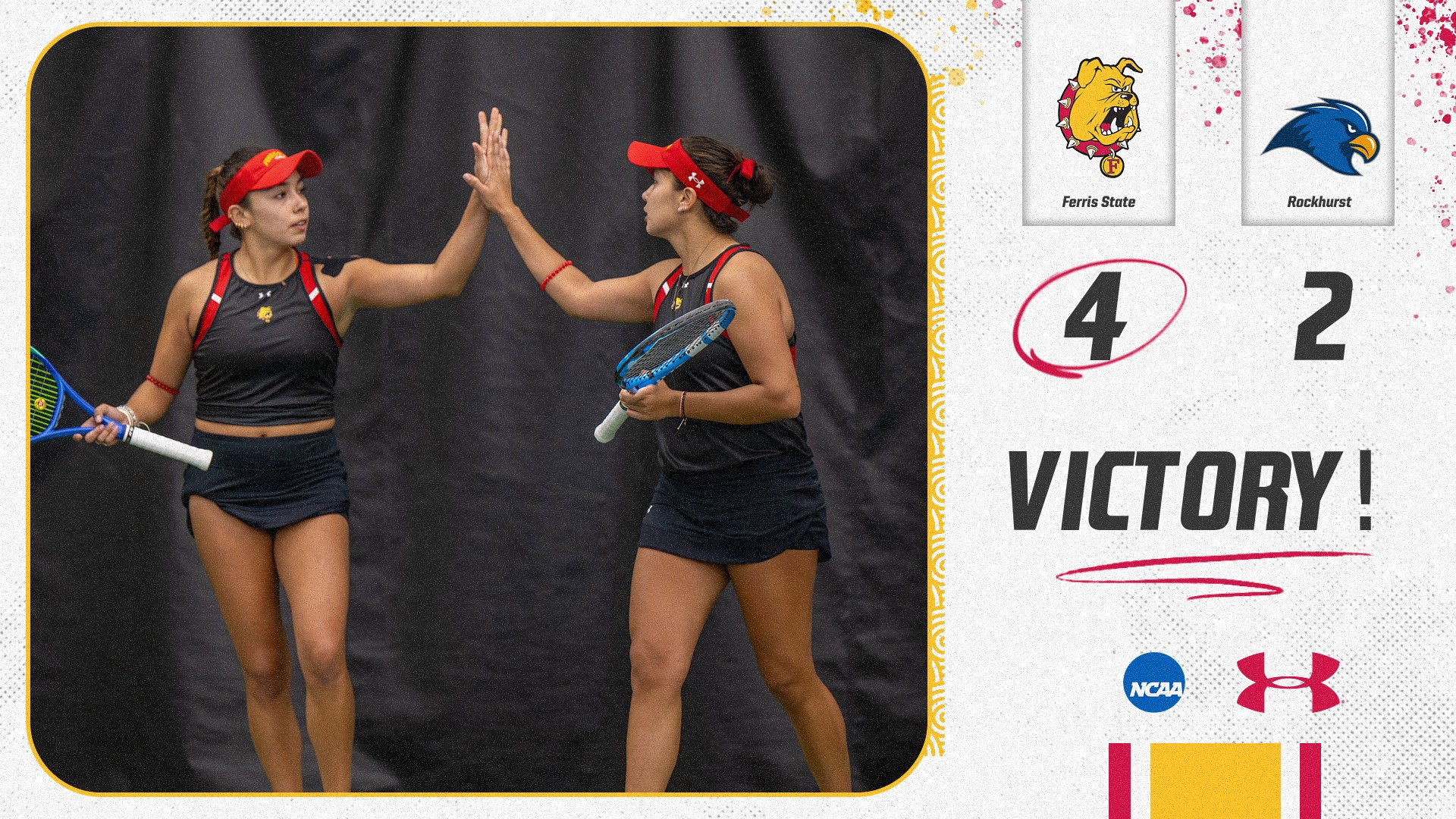 NCAA WIN! Ferris State Women's Tennis Earns First NCAA Victory In 15 Years!