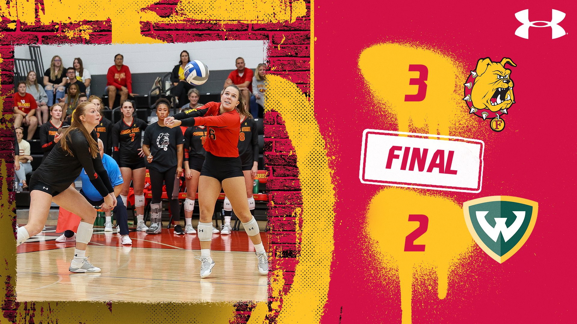 Bulldog Volleyball Beats Wayne State In GLIAC Opener On The Road